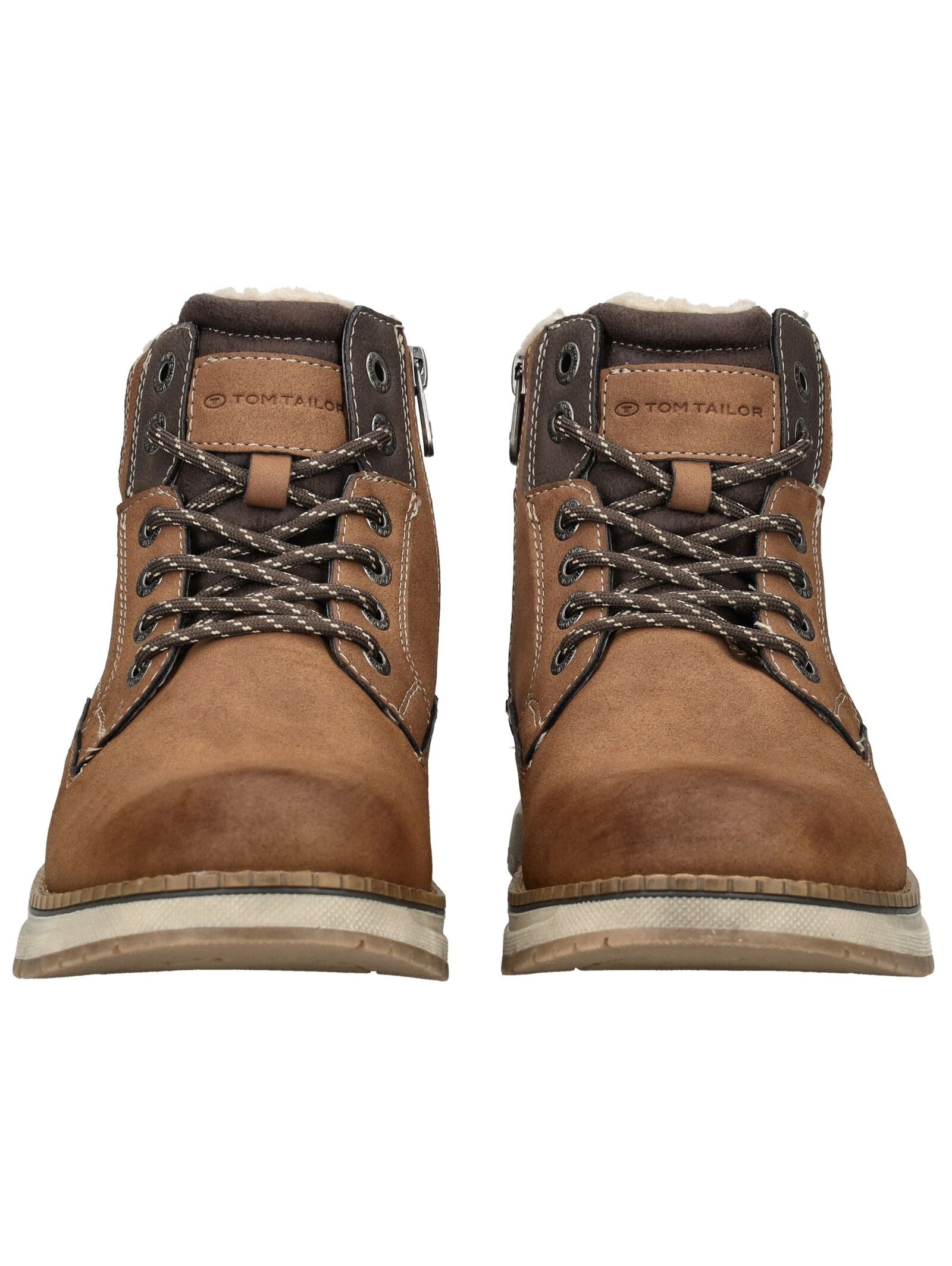 Schnürstiefelette TOM TAILOR "Tom Tailor Stiefelette Lederimitat", Herren, Gr. 42, braun, Lederimitat, Schuhe Schnürstiefelette 5