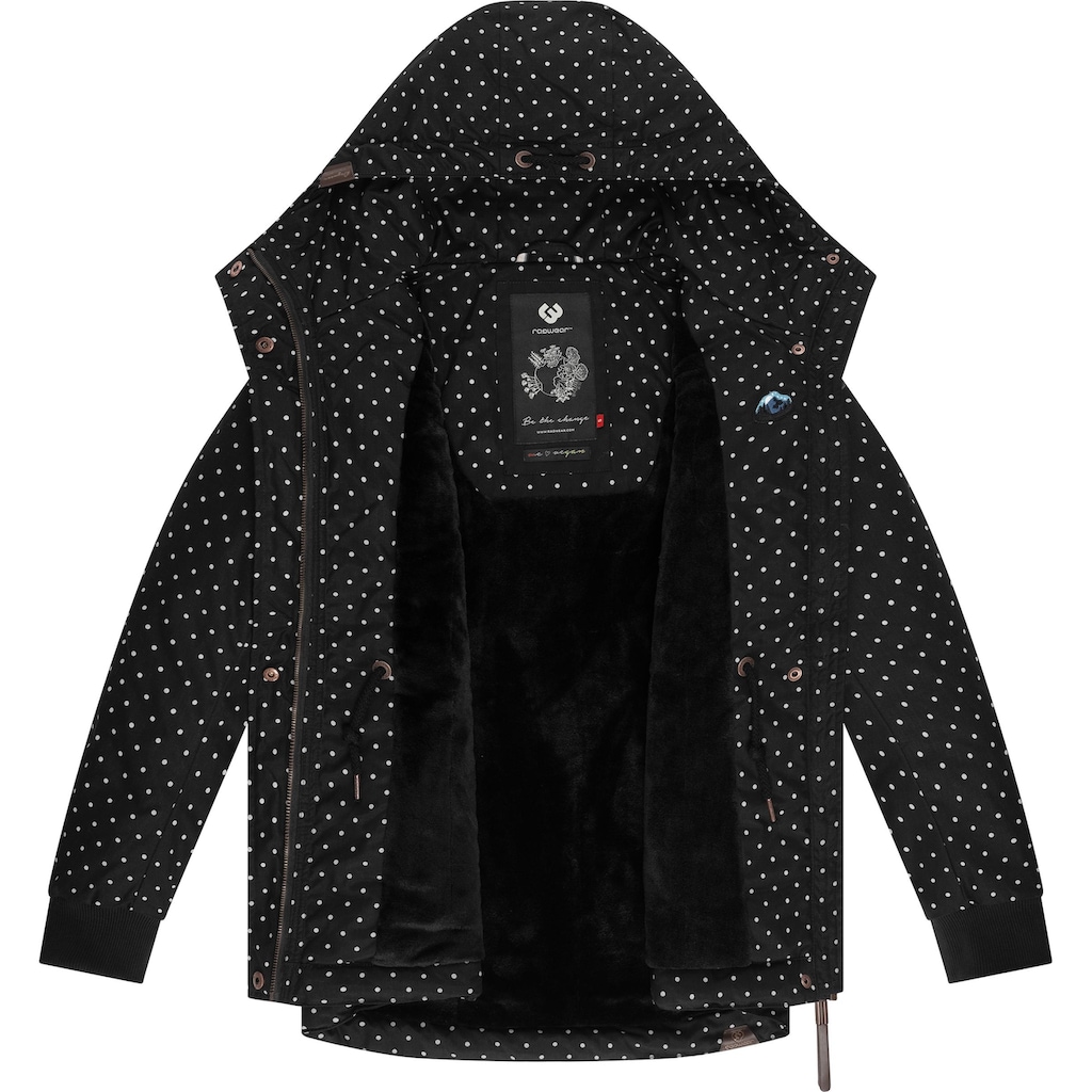 Ragwear Winterjacke »Danka Dots Intl.«, mit Kapuze