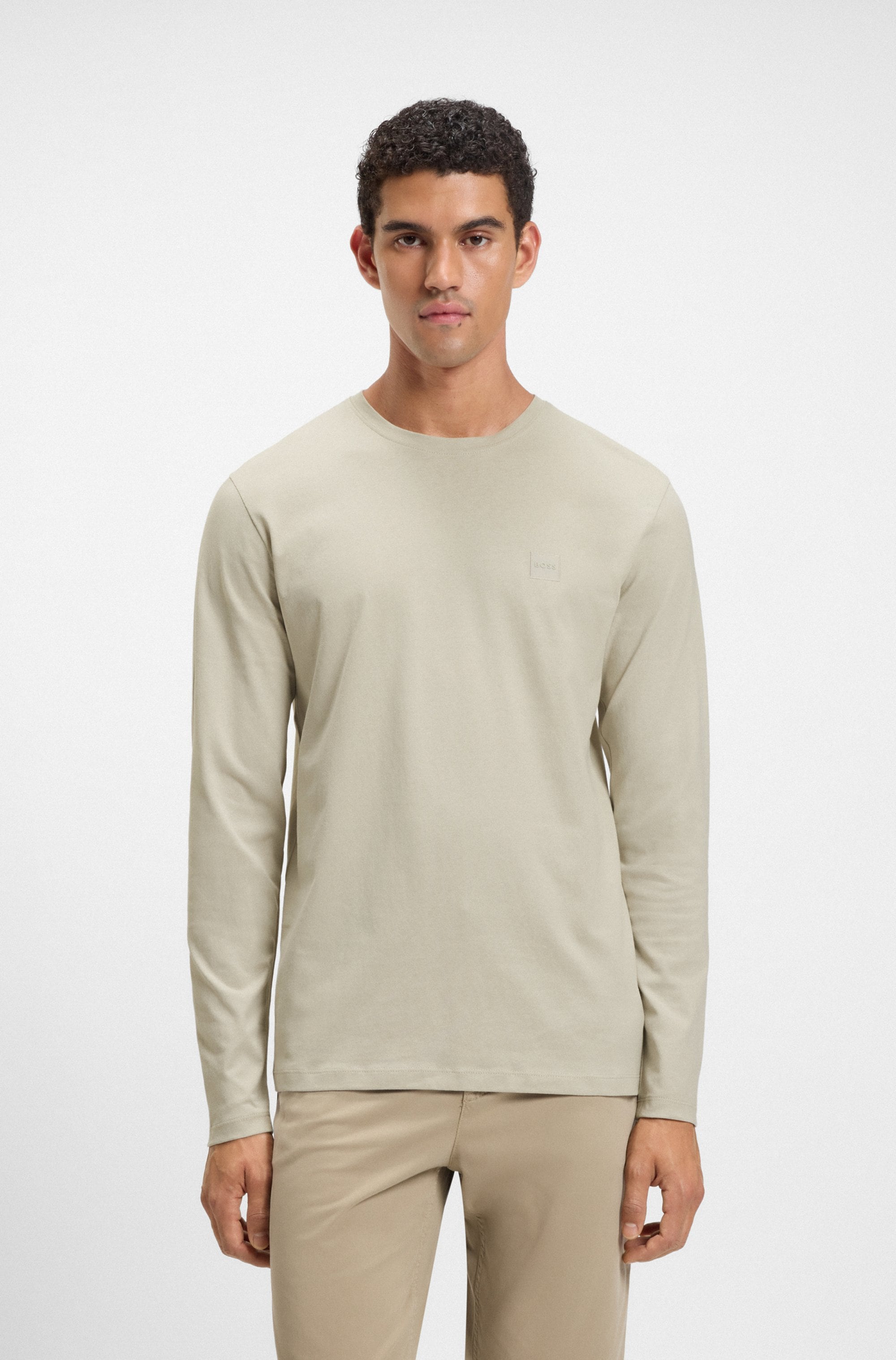 BOSS ORANGE Langarmshirt Tacks mit Markenlogo günstig online kaufen
