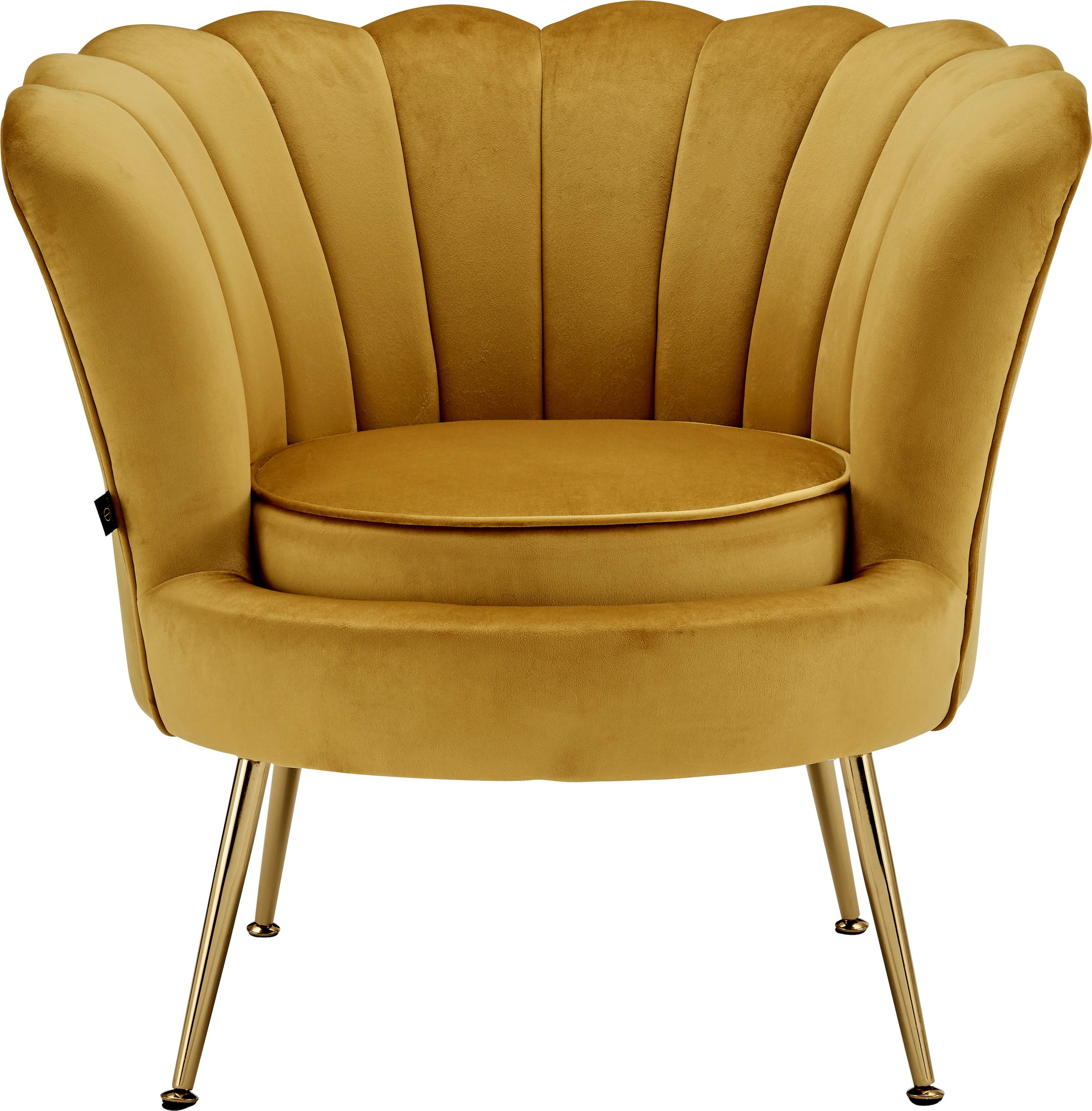 BAUR Loungesessel 43,5 kaufen edlem mit Leonique Sitzhöhe Bezug, »Kelsey«, cm | Metallgestell, Samtvelours weichen