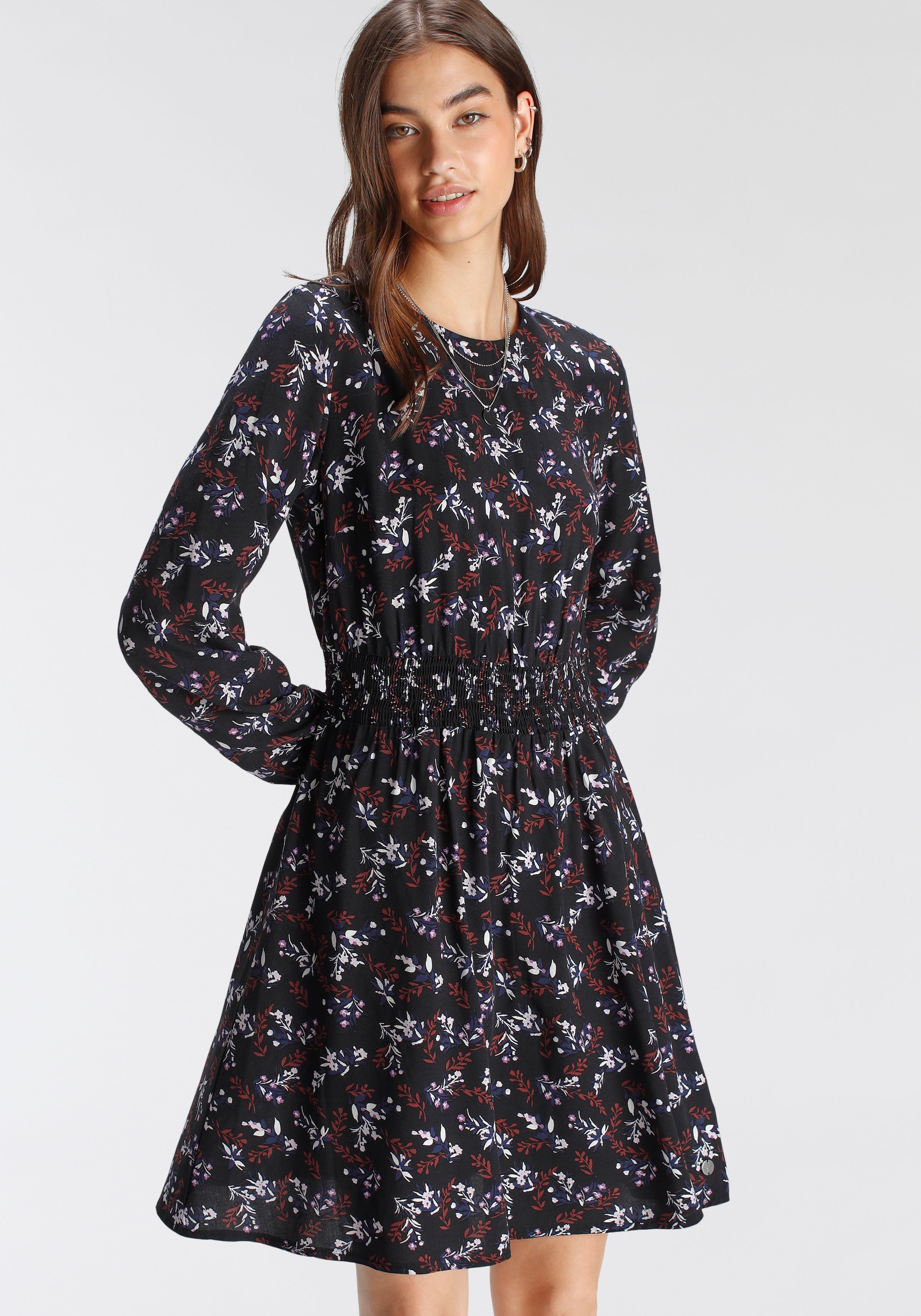 Tamaris Minikleid, mit elegantem Blumenprint für bestellen | BAUR