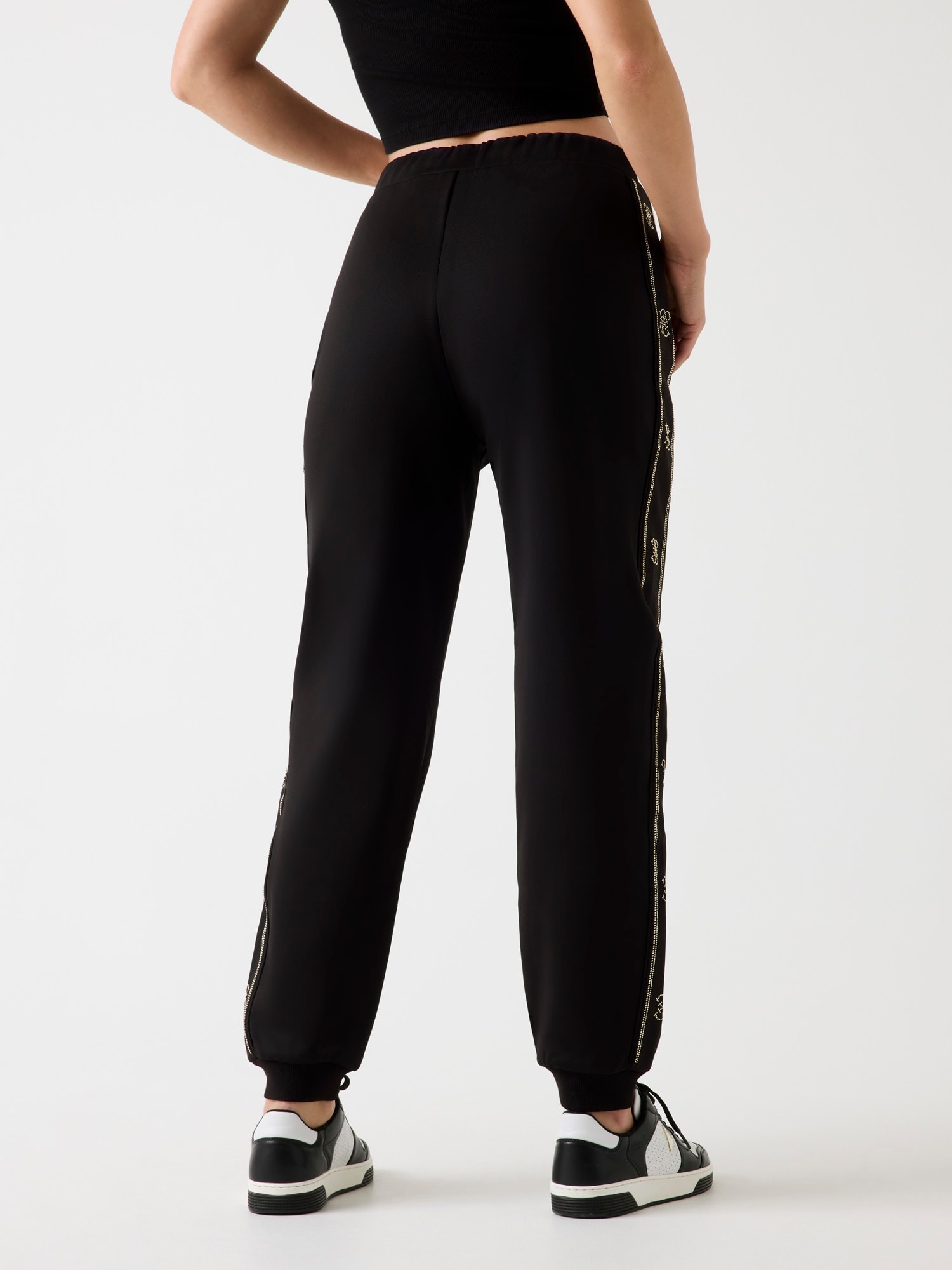 Guess Jogginghose »OCTAVIA JOGGER«  mit Strass-Steinen, Logo-Tape