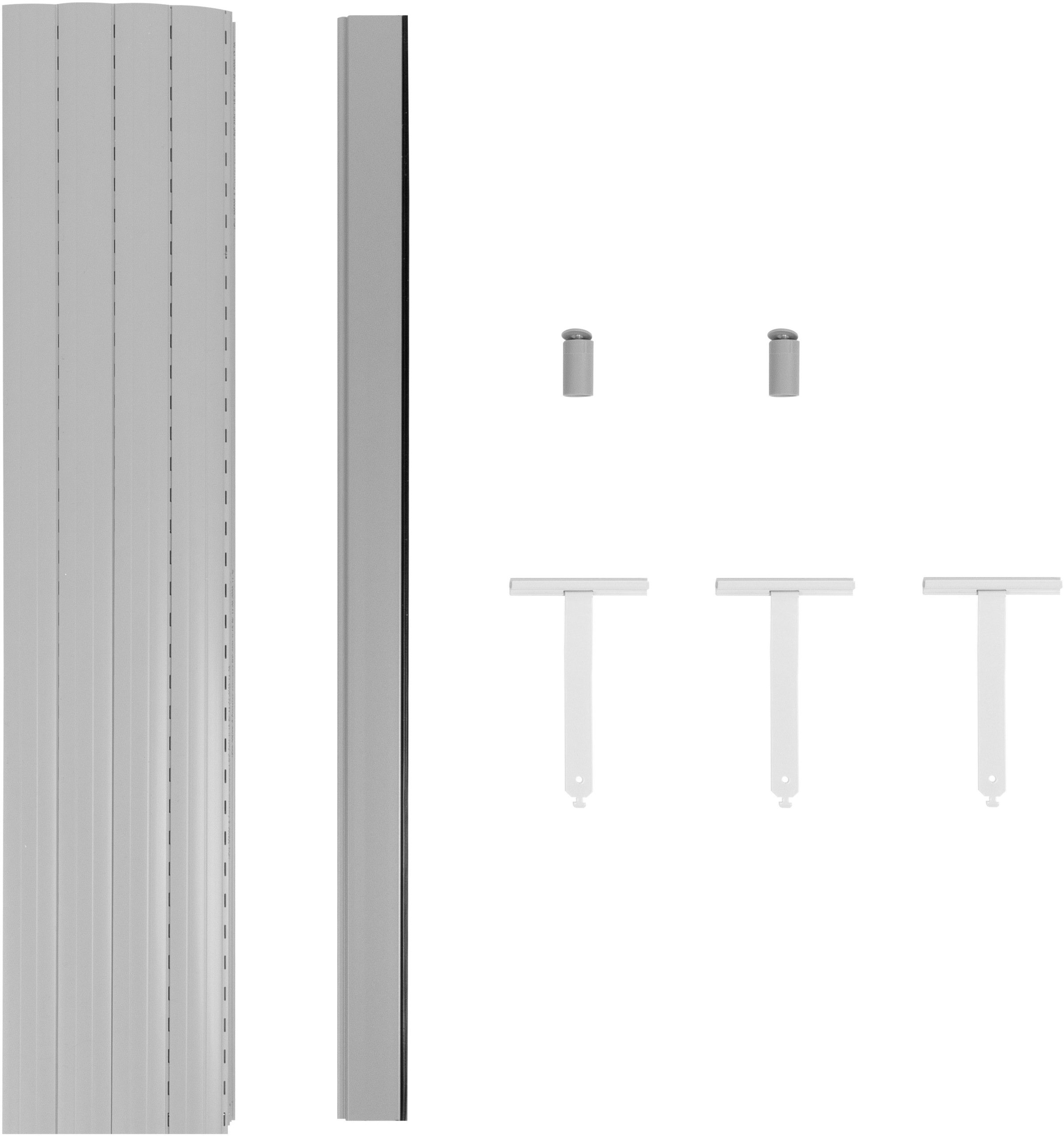 SCHELLENBERG Rollladenpanzer »Set für Fenster, Mini System für 40 mm Stahlrohrwelle«, (Set), PVC Jalousie, in verschiedenen Größen erhältlich, grau