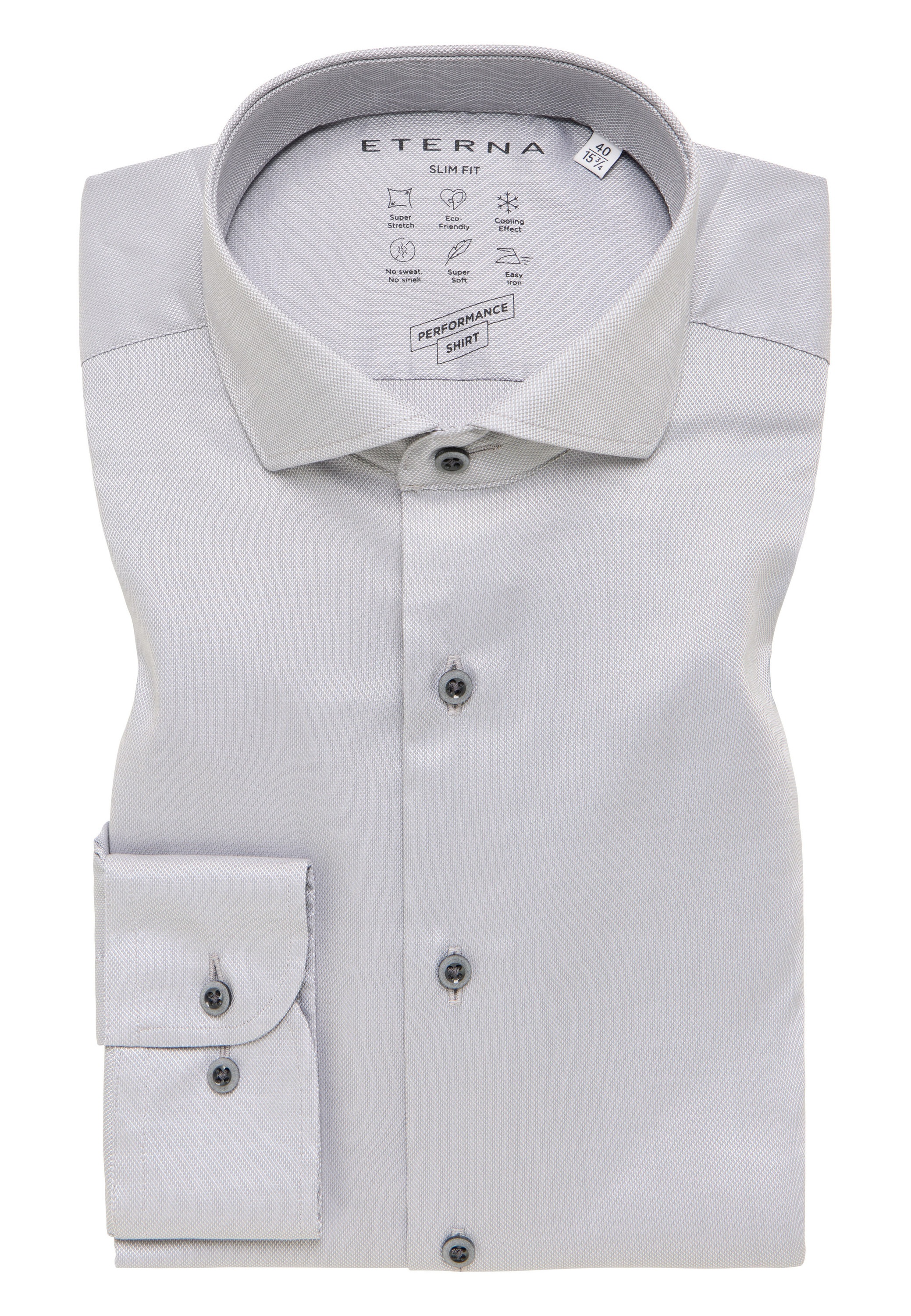 Eterna Langarmhemd »SLIM FIT«, EASY IRON (bügelleicht)