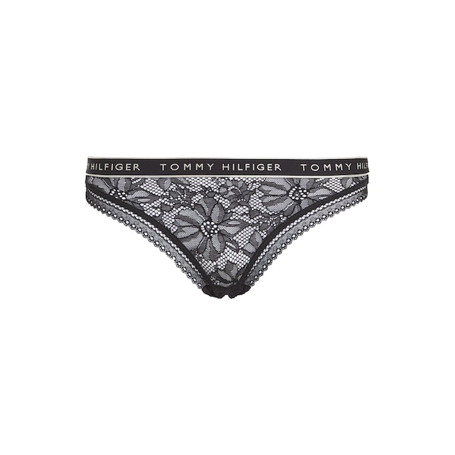 Tommy Hilfiger Underwear T-String »THONG«, mit Spitze und Logobund | BAUR