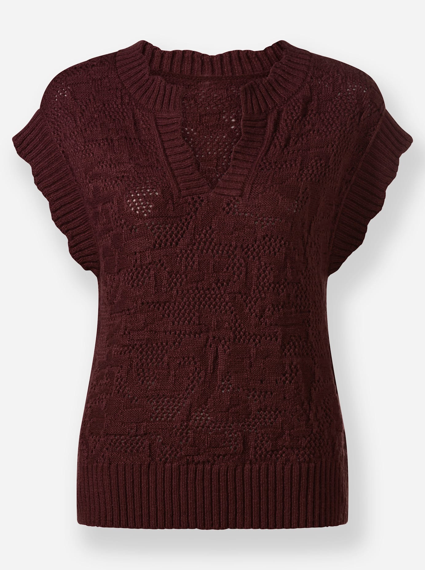 Inspirationen Pullunder Women's Burgundy 52 3