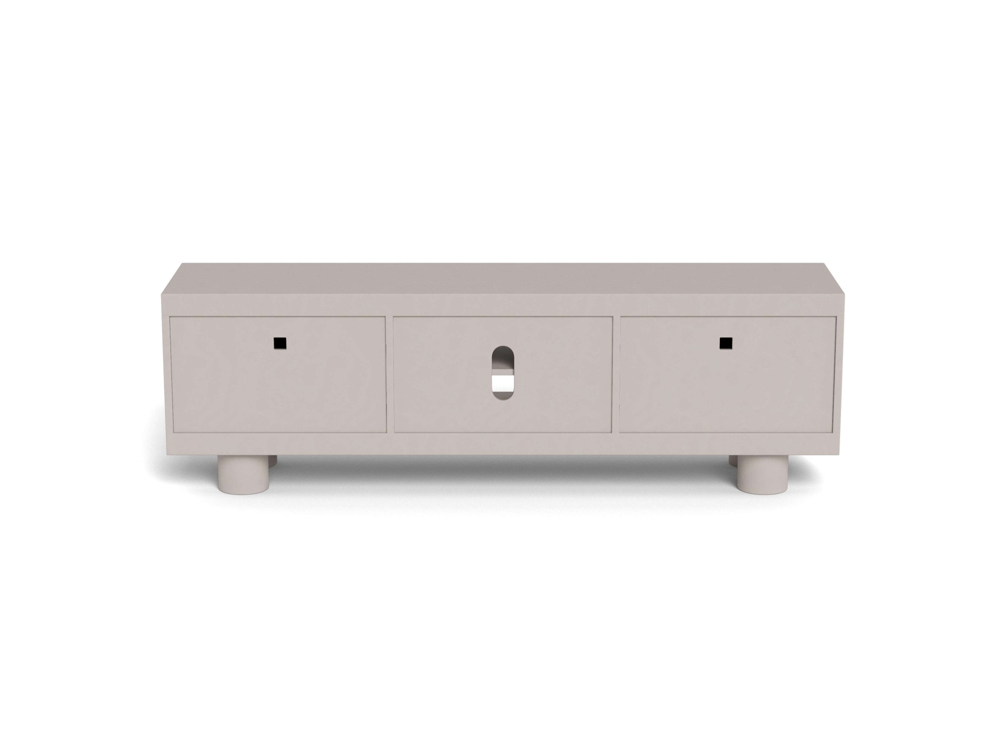 ACTONA GROUP TV-Schrank »Magee - eleganter TV- Tisch für das moderne Wohnzimmer« Im warmen Grau lakiert. 2 Fächer und 3 Regalböden