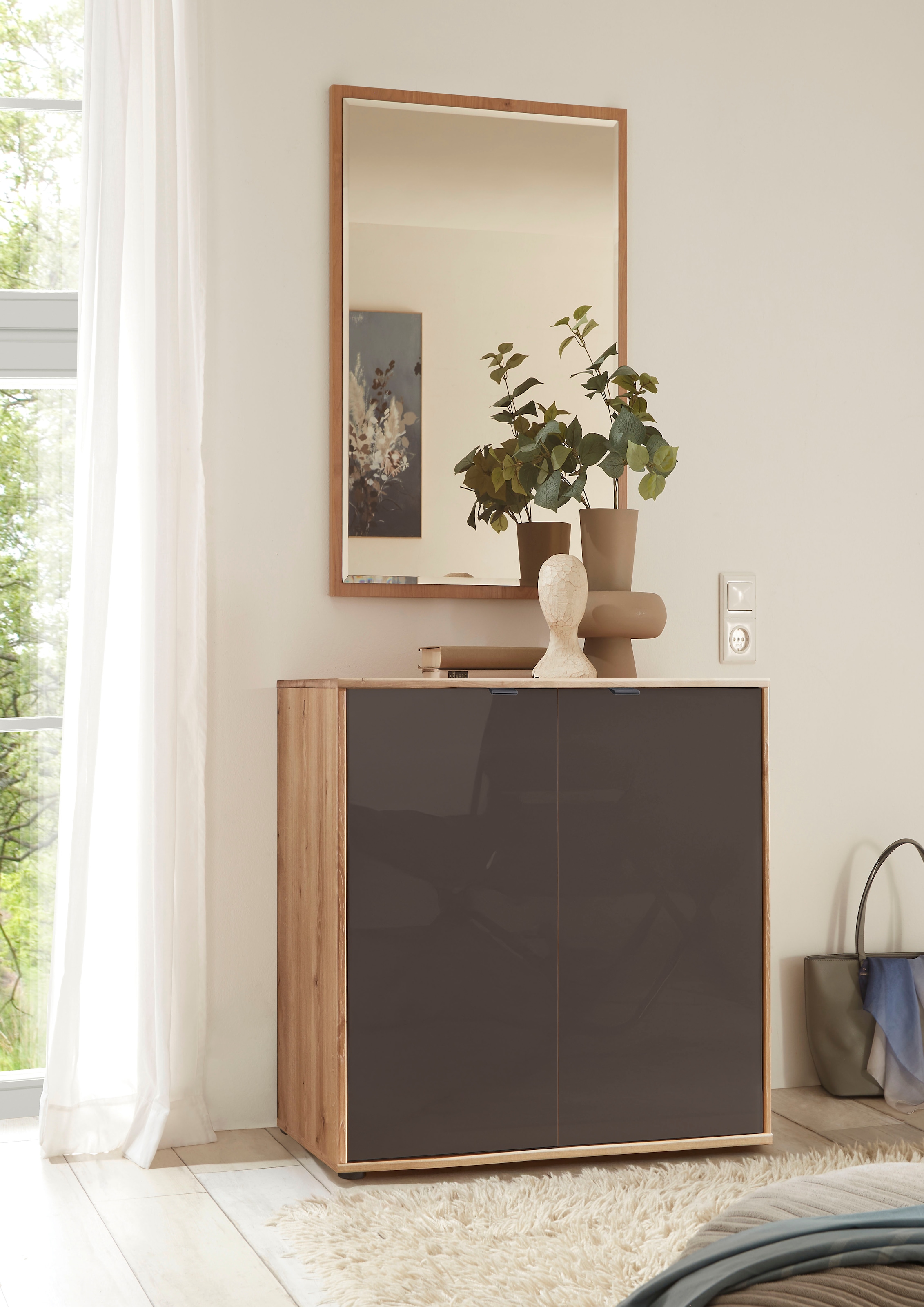 WIEMANN Kommode »Cardiff Sideboard, Wäscheschrank, teilmassiv Bianco-Eiche, 80 cm« Kommode 80x86x43 cm, braun, mit Dämpfung, MADE IN GERMANY,  verschiedenen Ausführungen, inklusive Einlegeboden