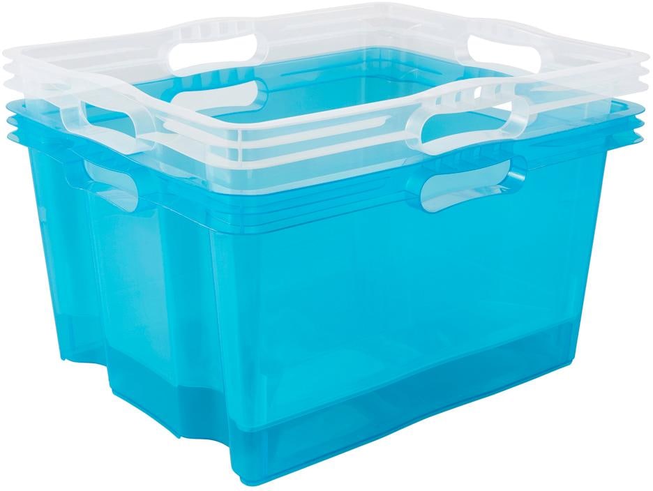 keeeper Organizer »franz«, (Set, 3 St.), Aufbewahrungsboxen xl, 24 Liter, hochwertiger Kunststoff