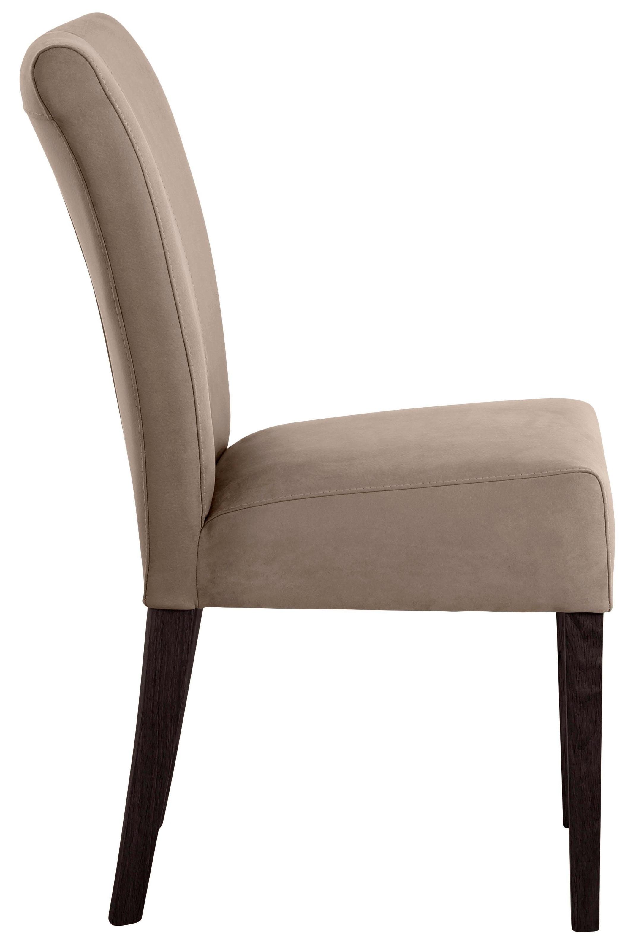 Home affaire Esszimmerstuhl "Queen" (Set) 2 Stk. Luxus-Microfaser Beine aus günstig online kaufen