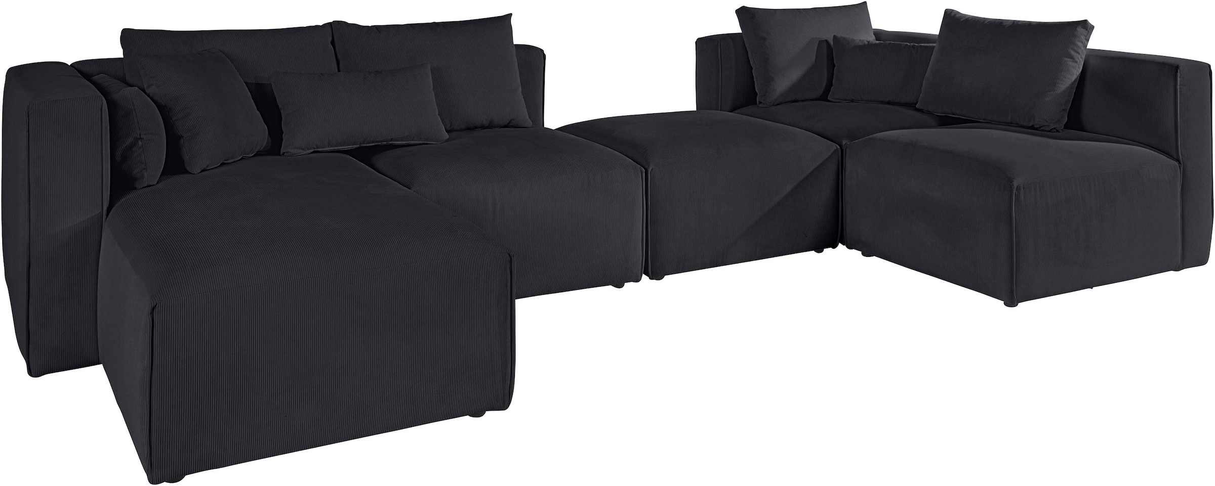 Guido Maria Kretschmer Home&Living Wohnlandschaft »Comfine U-Form«, zusammengesetzt aus Modulen, in 3 Stoffen und vielen Farben