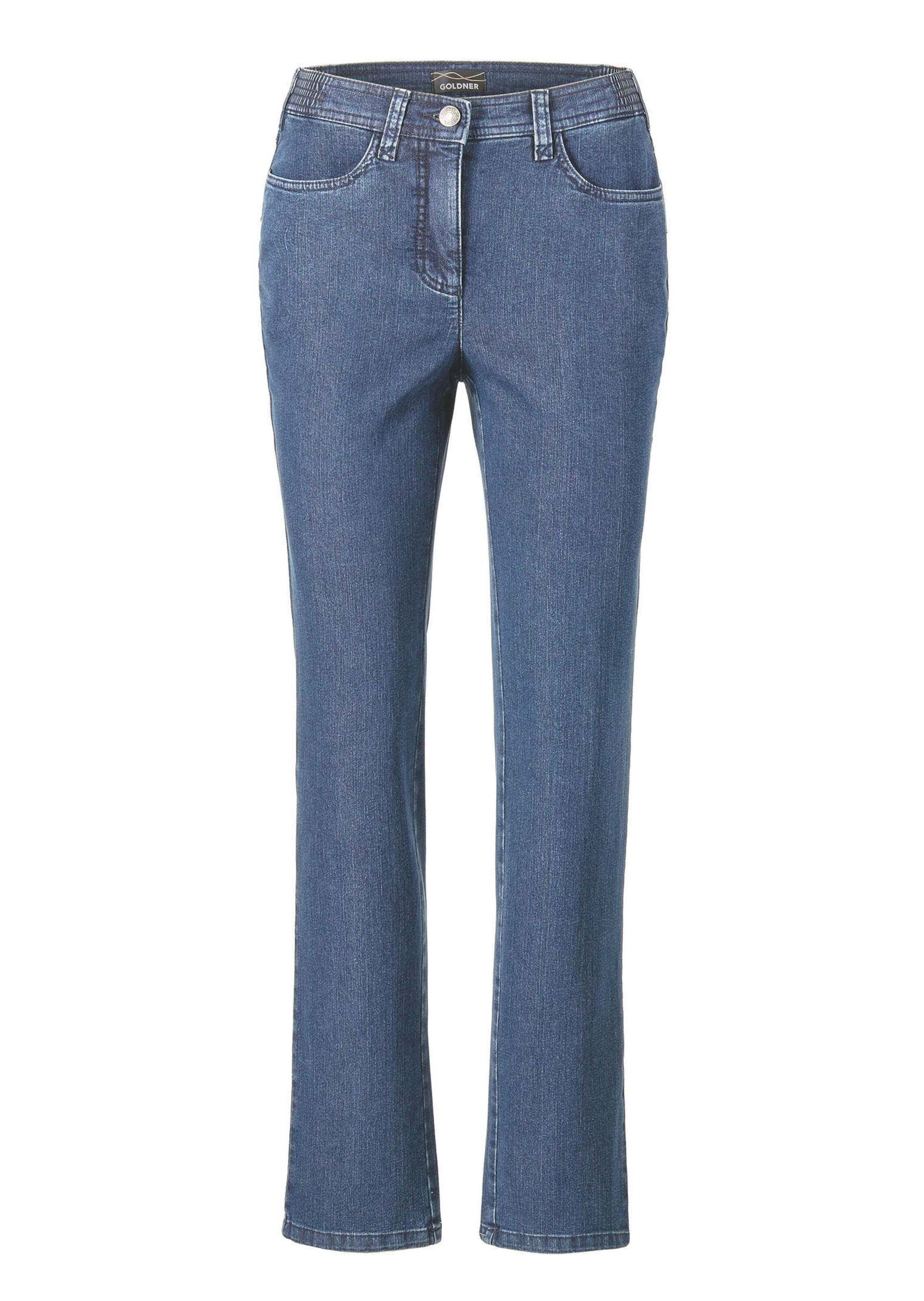 GOLDNER Regular-fit-Jeans "Kurzgröße Denimhose mit Stretchkomfort" Ohne