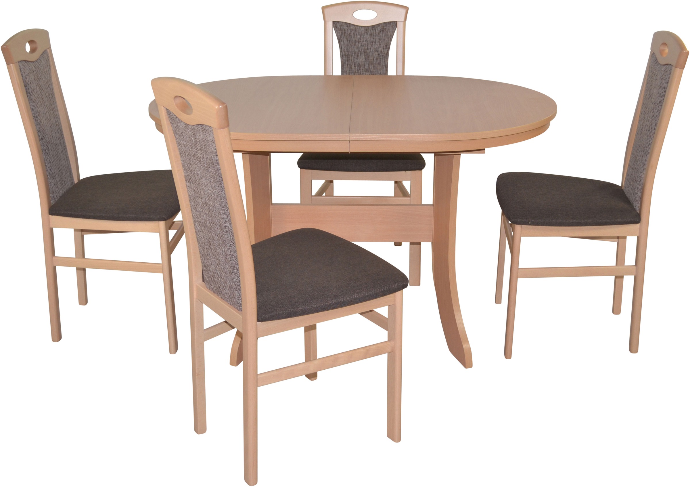 HOFMANN LIVING AND MORE Essgruppe »5tlg. Tischgruppe«, (Spar-Set, 5 tlg., 5tlg. Tischgruppe), Stühle montiert