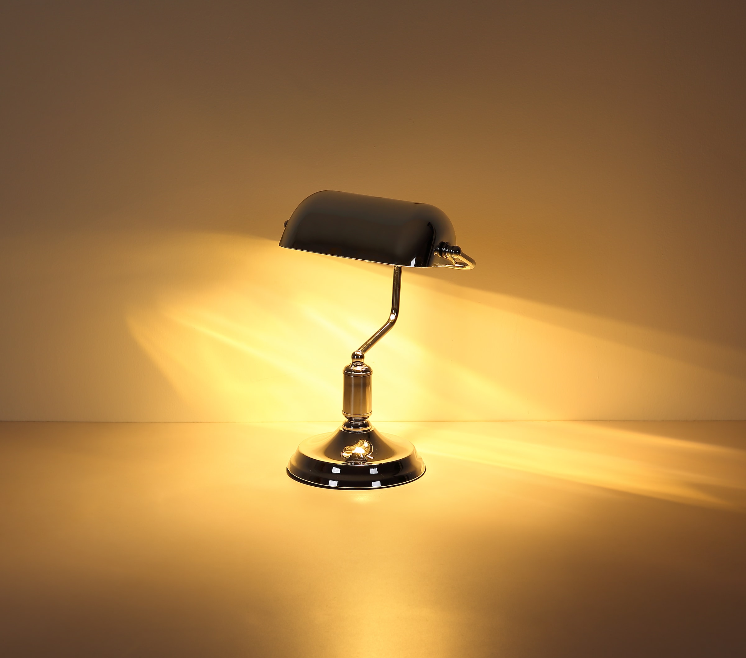 my home Tischleuchte »Estelle« E27 1 Stk. Wippschalter am Kabel, Bankerlampe