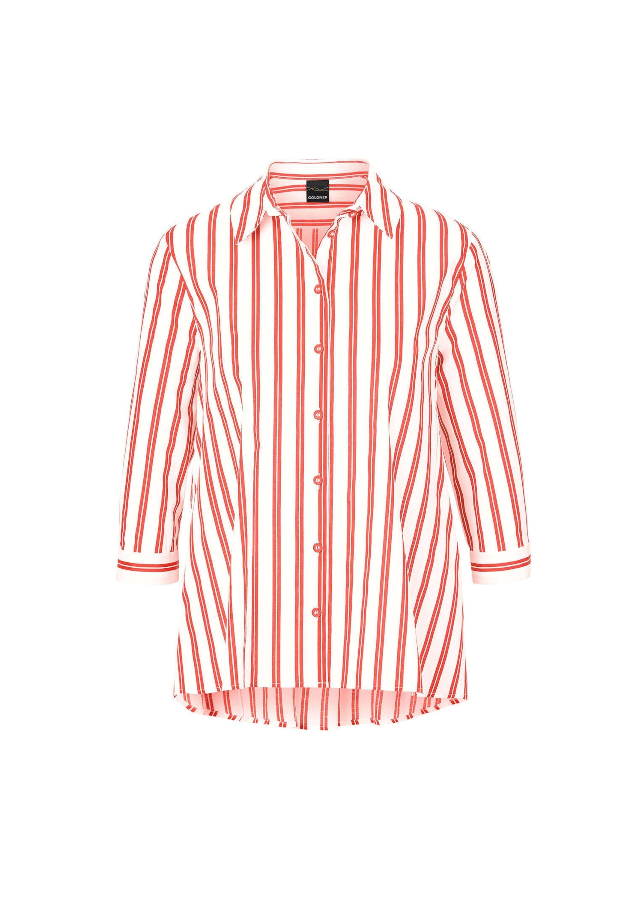 GOLDNER Kurzarmbluse "Schlichte Baumwoll-Bluse mit 3/4-Arm" Ohne günstig online kaufen