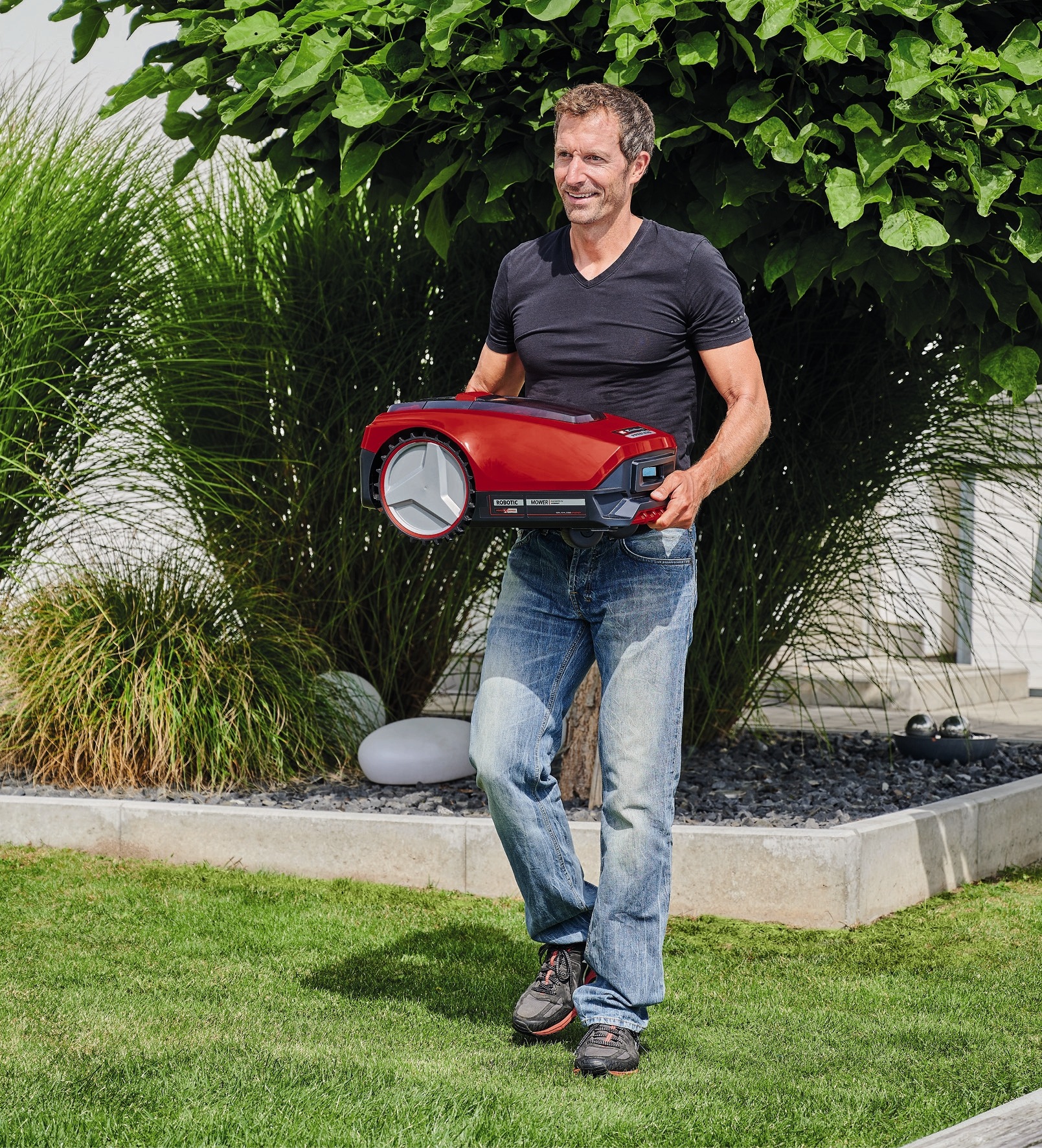 Einhell Rasenmähroboter »FREELEXO 550 Kit Mähroboter«, (Set), Schnittbreite 18 cm, Inkl. Akku und Ladestation, 6 tlg.