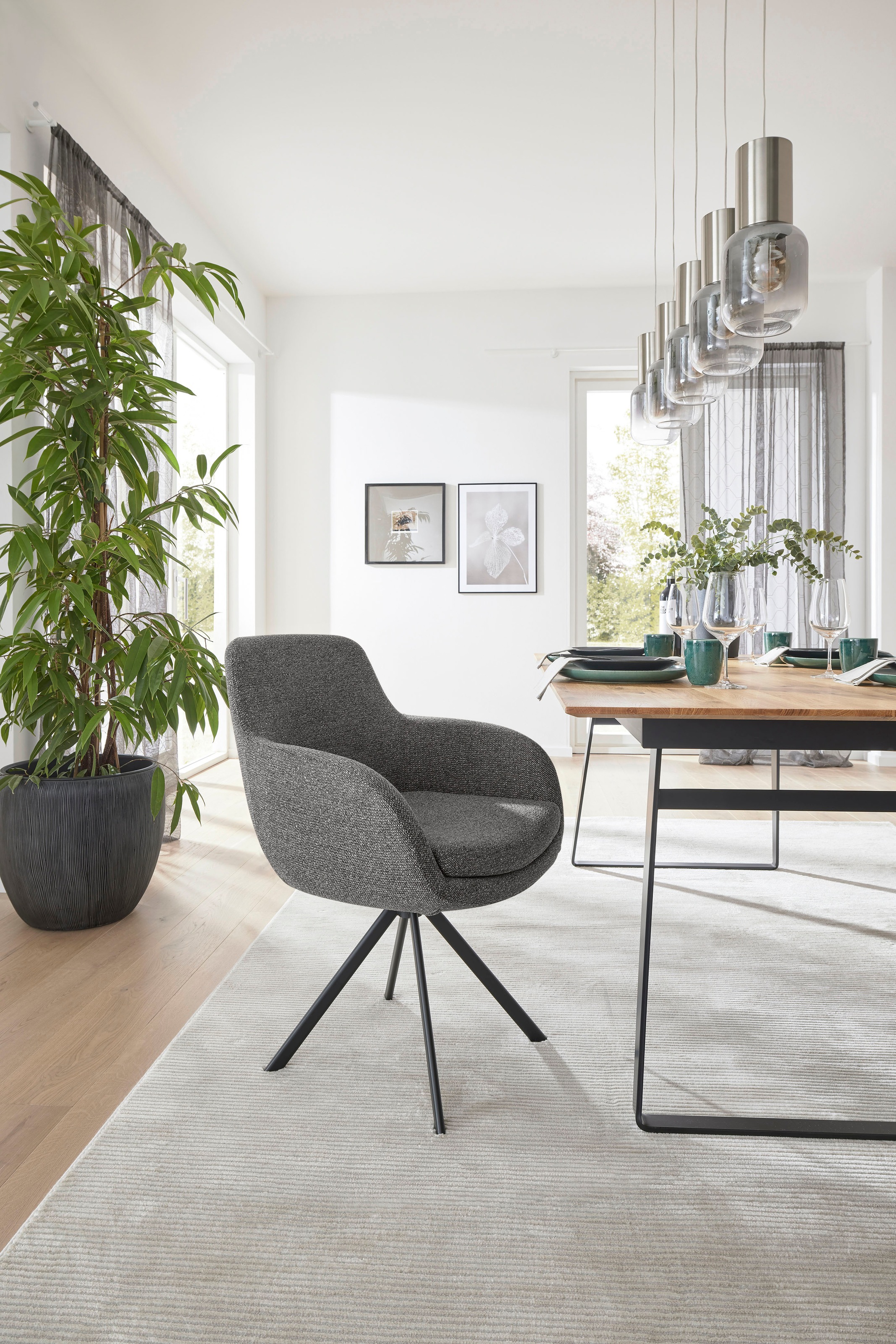 Musterring Esszimmerstuhl "Tavia" (Set) 2 Stk.Stativgestell Eisen schwarz, günstig online kaufen