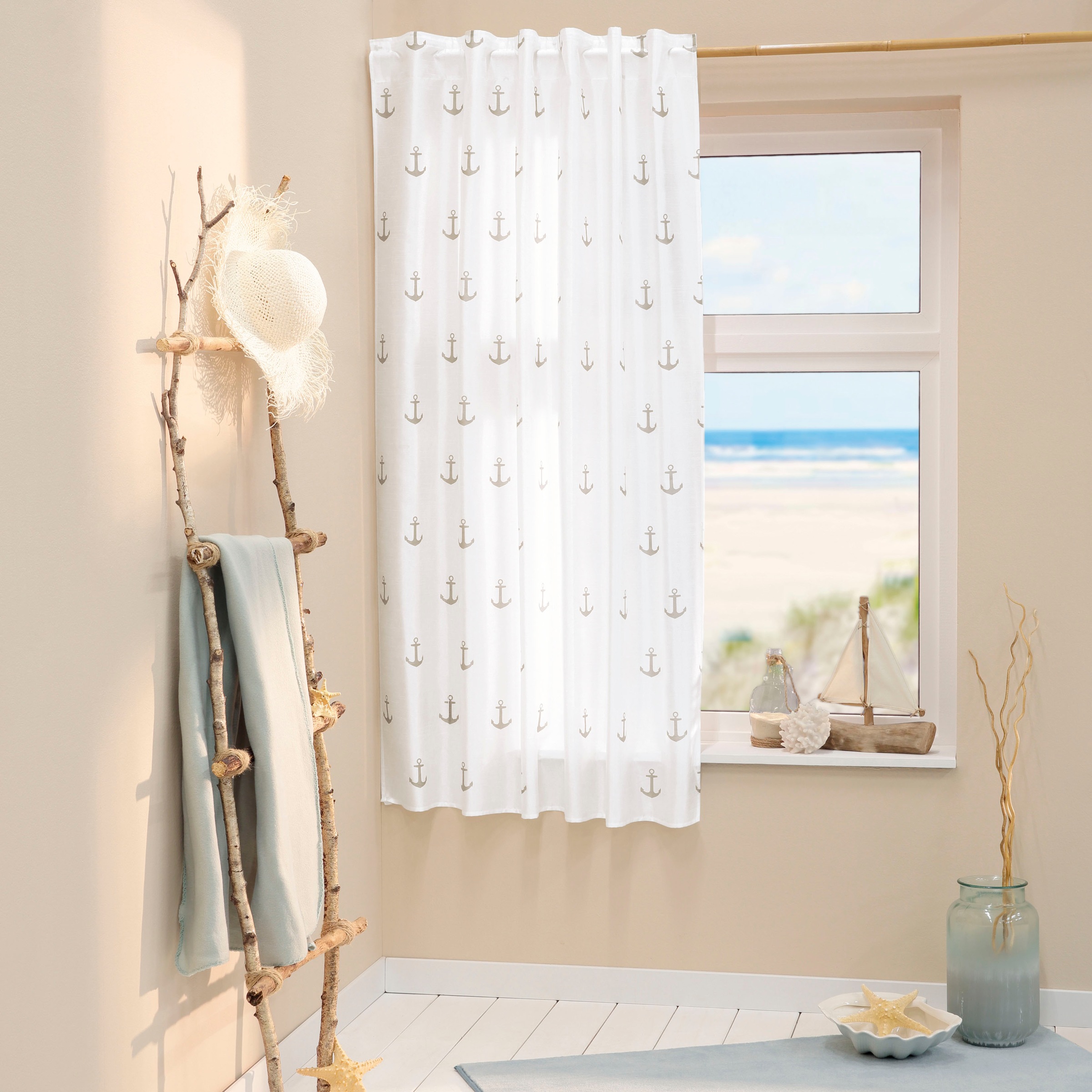 Delindo Lifestyle Gardine »ANKER«, mit Schlaufenaufhängung auf Rechnung