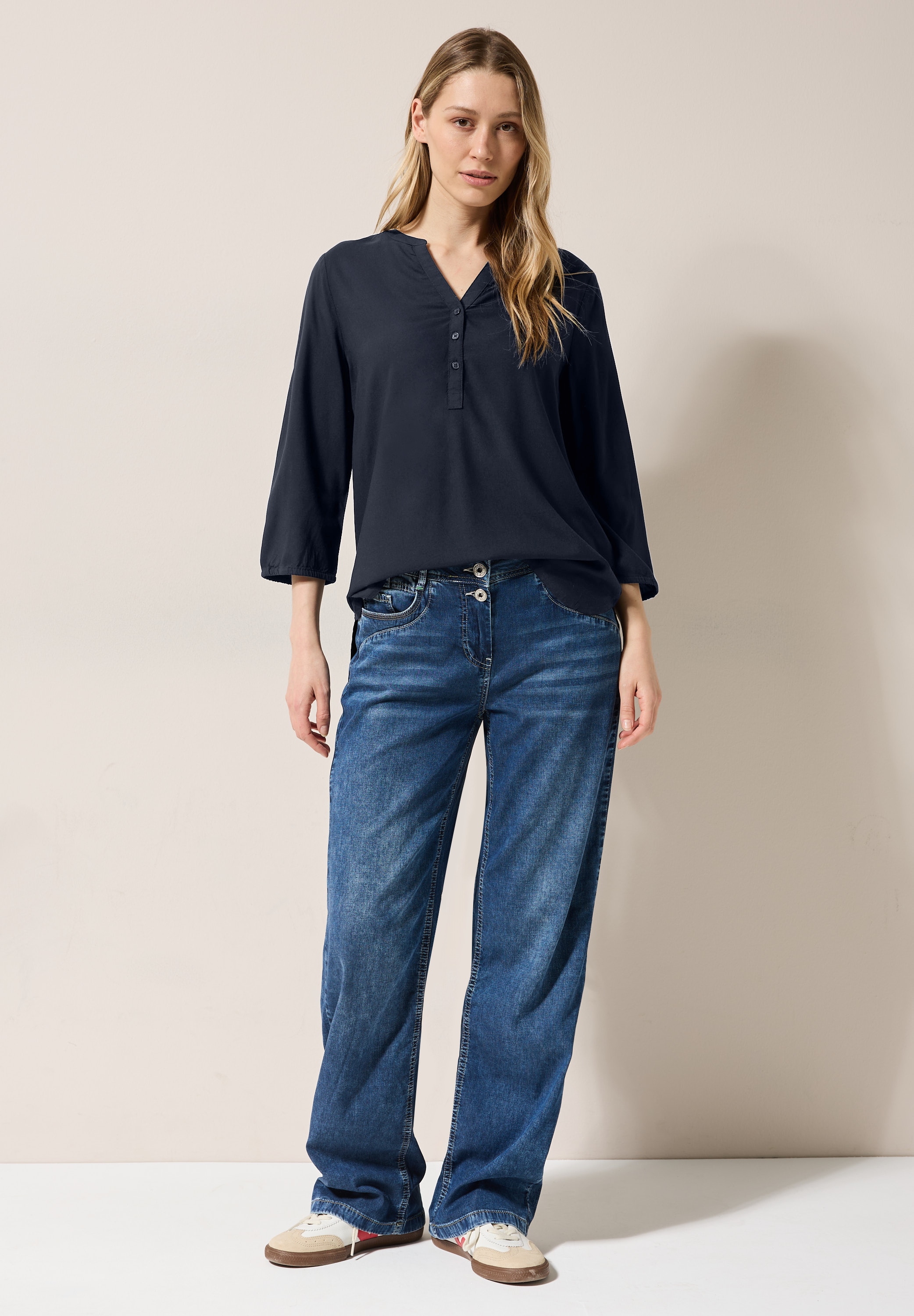 Cecil Klassische Bluse, mit 3/4 Ärmeln
