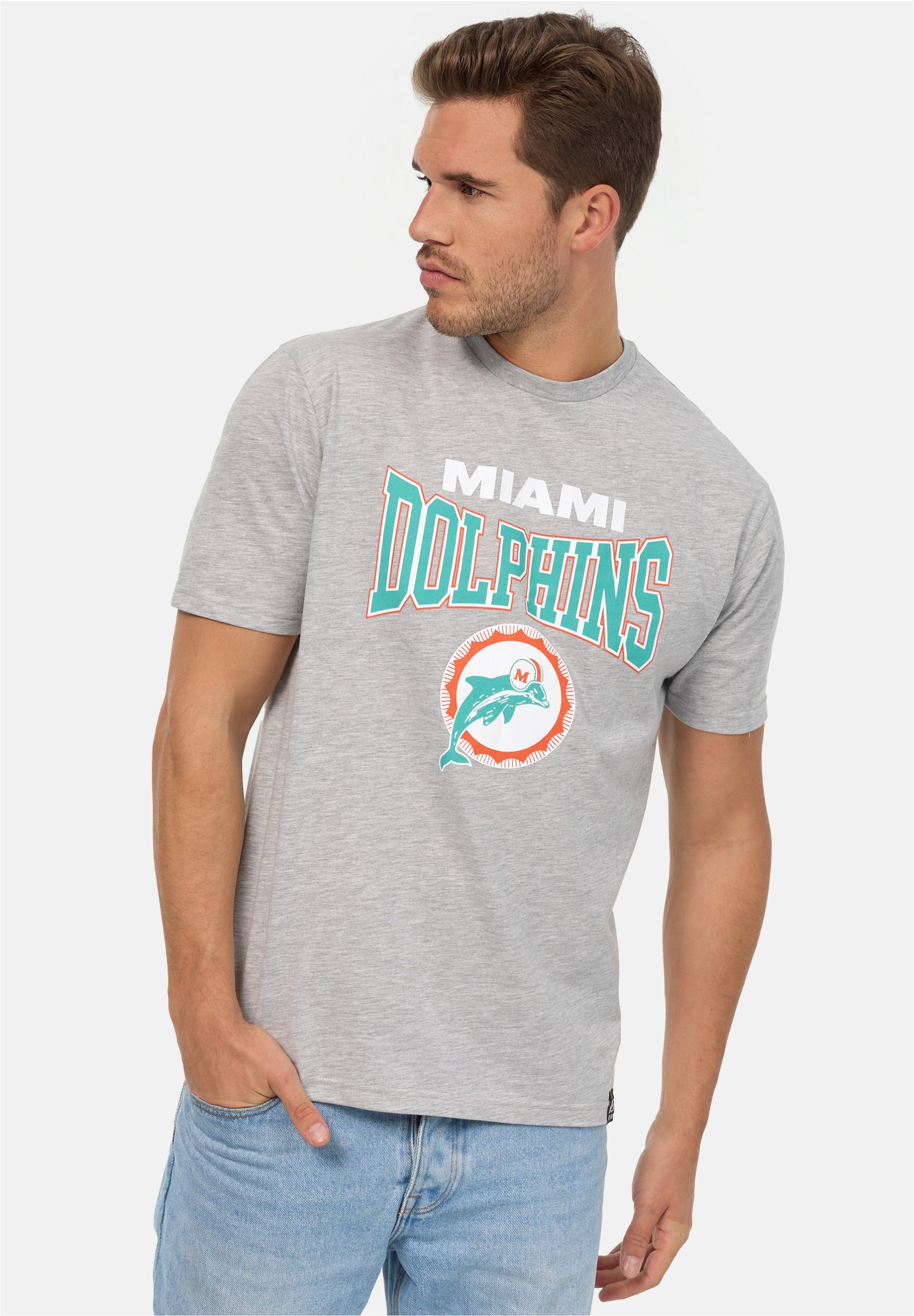 Recovered T-Shirt »NFL Dolphins 66 Relaxed«, (1 tlg.), für alle Miami Dolphins-Fans