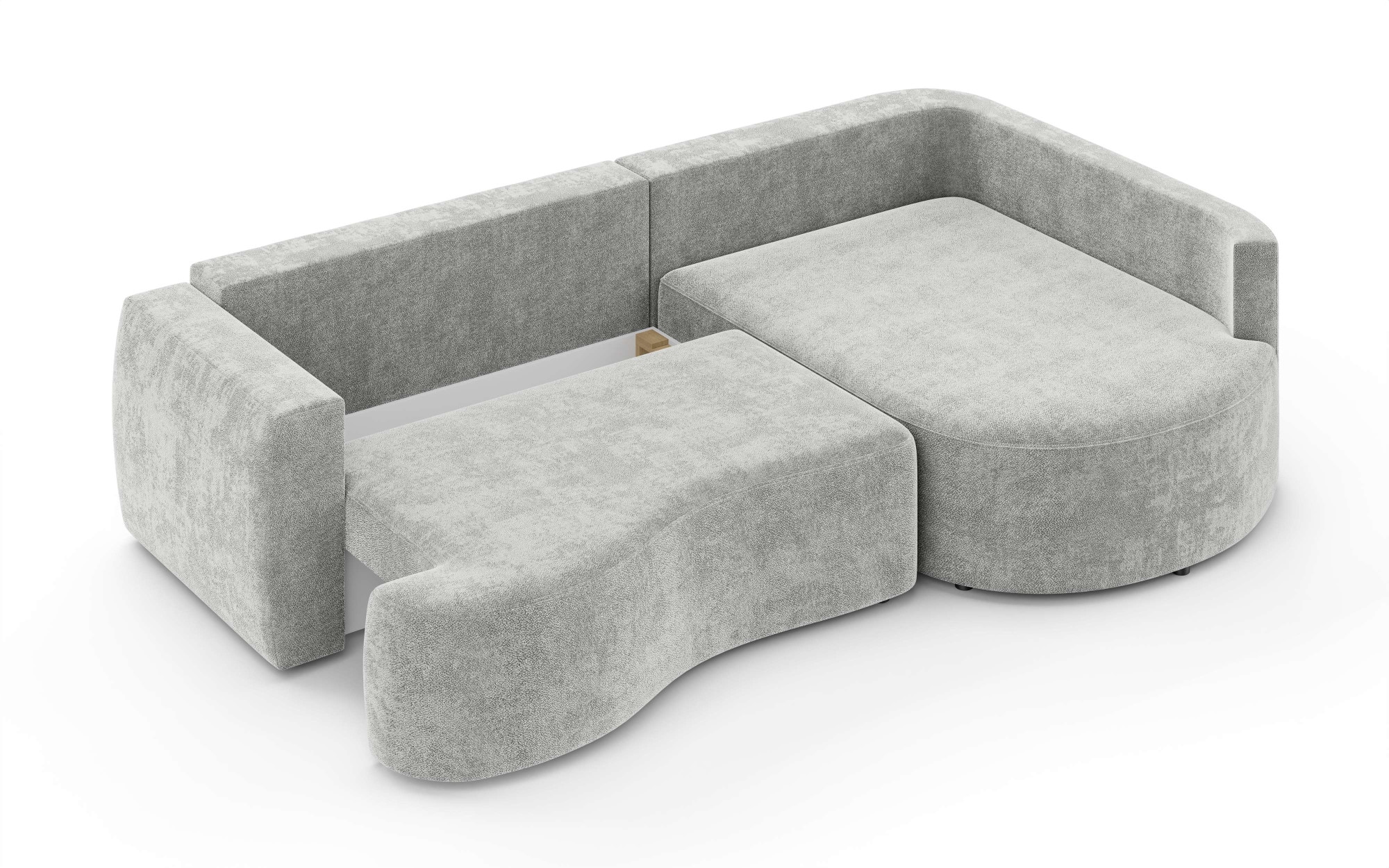 INOSIGN Ecksofa »Kahekili, Schlafsofa mit Bettkasten, Maße B/T/H: 255/181/90/ cm«, L-Form mit Wellenunterfederung, 7 Rückenkissen und 2 Zierkissen