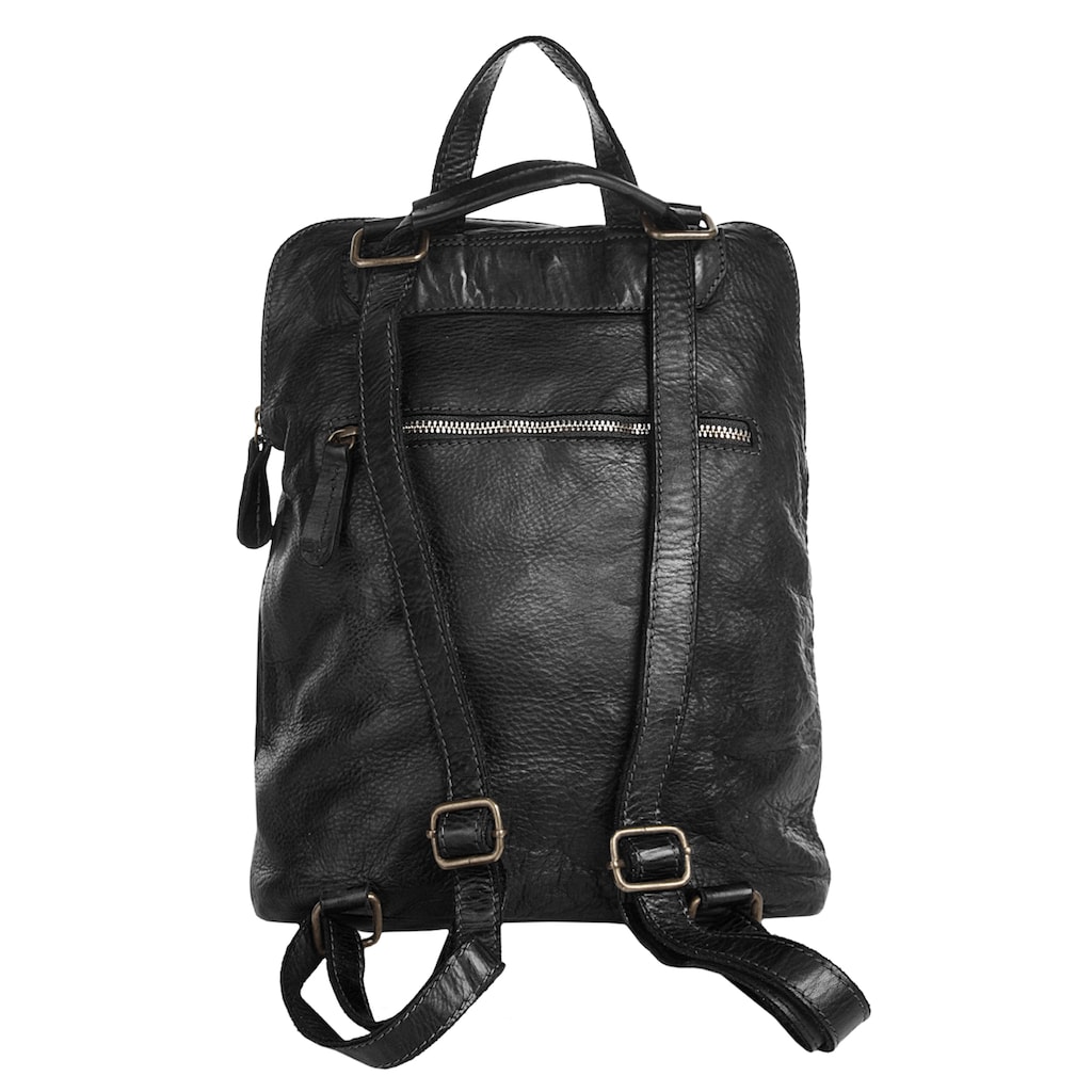 Samantha Look Cityrucksack, echt Leder, Made in Italy