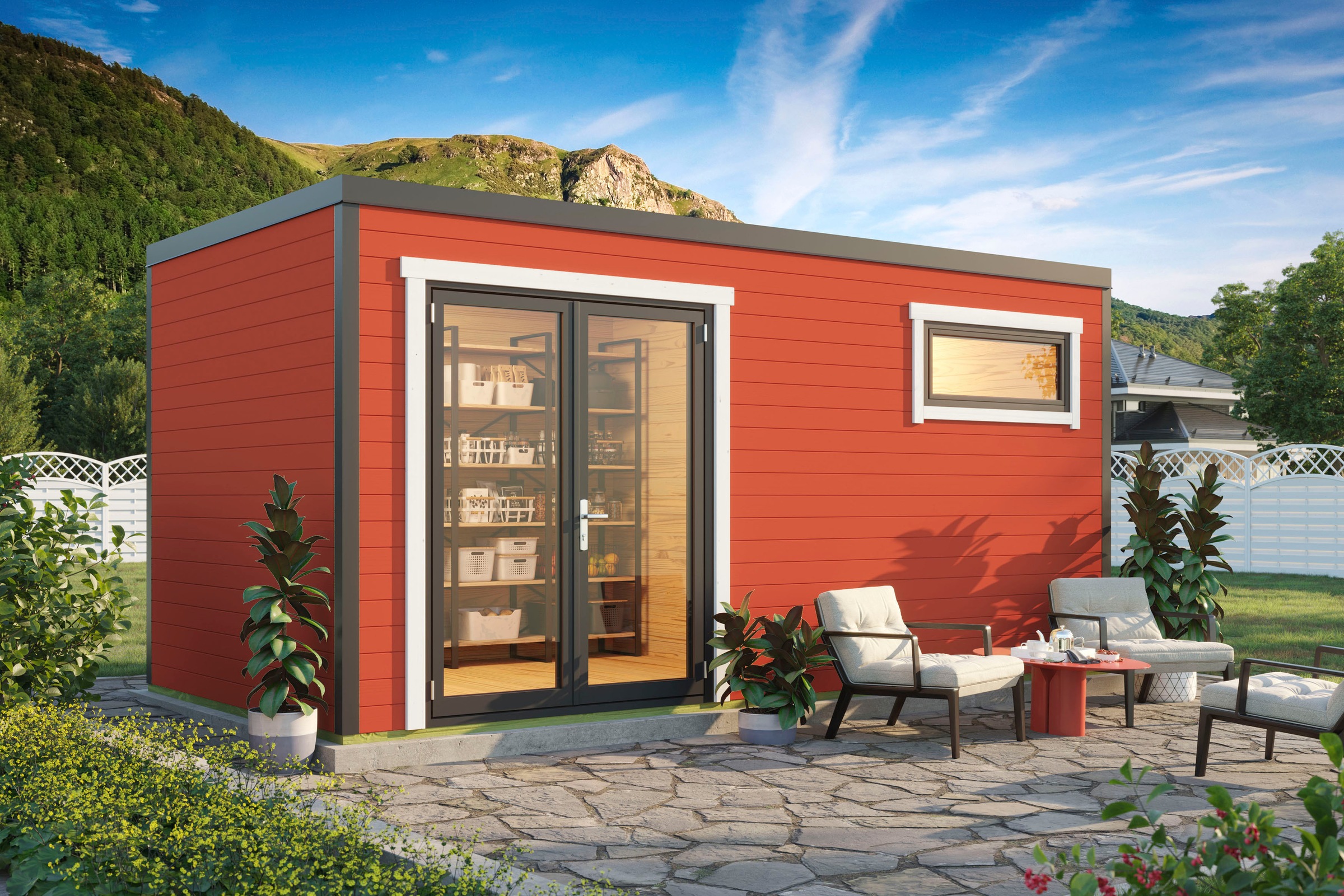 LASITA MAJA Gartenhaus »SARDINIA«, (Set, inkl. Fussbodenbretter zum verlegen)