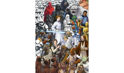 Fototapete »Papier Fototapete - Star Wars Classic Cartoon Collage - 184 x 254 cm«,...