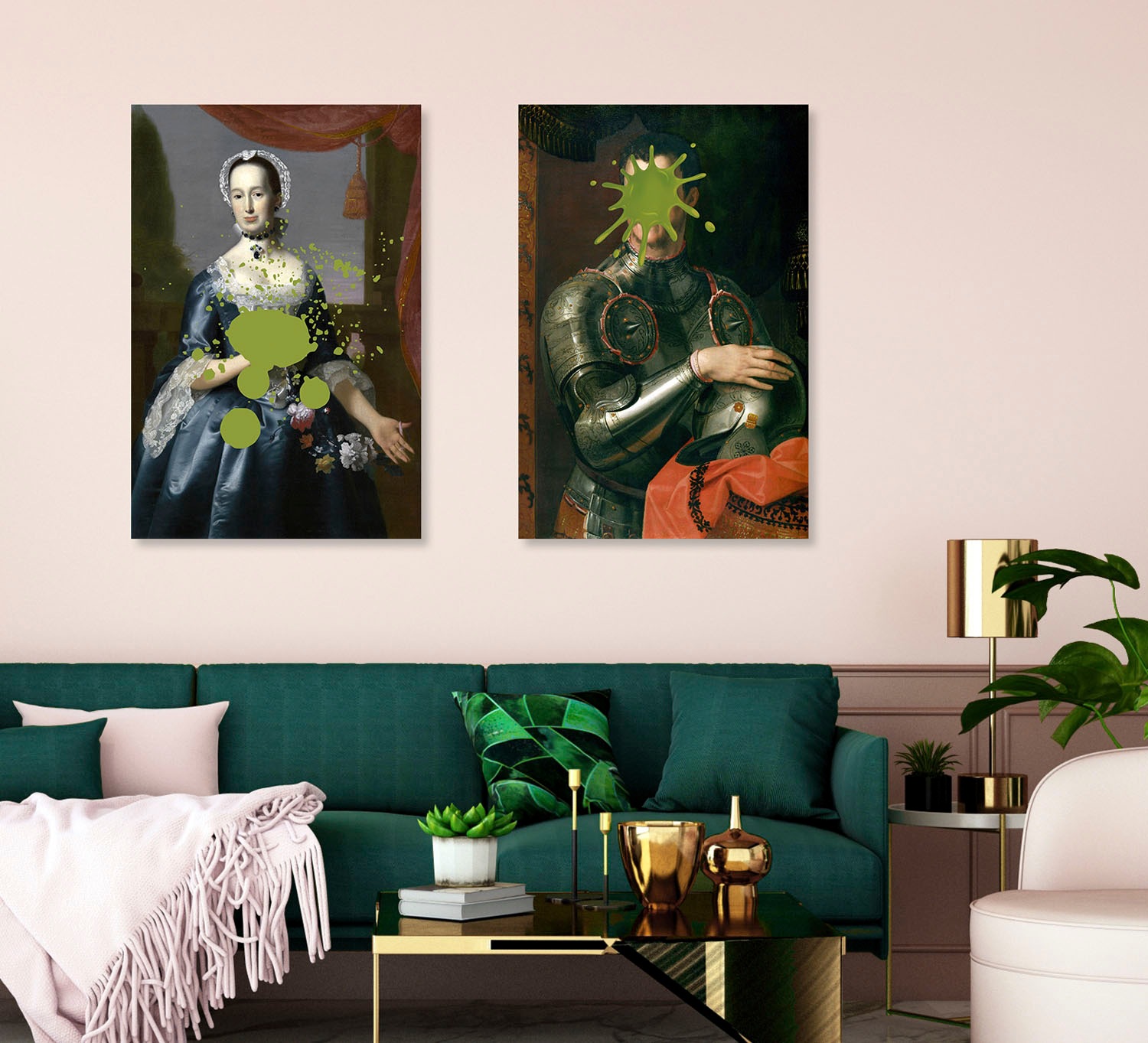 queence Acrylglasbild »Frau mit Farbklecks«, Kunst-Gemälde-Frau-Bilder von Frauen-Historische Persönlichkeiten-Formen, Fine Art-Print in Galeriequalität