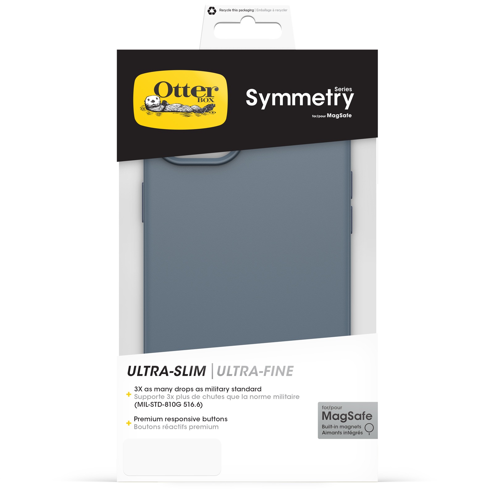 Otterbox Backcover »Symmetry Hülle für Apple iPhone 15 Plus für MagSafe«, Apple iPhone 15 Plus, sturzsicher, schützende dünne Hülle, 3x getestet nach Militärstandard