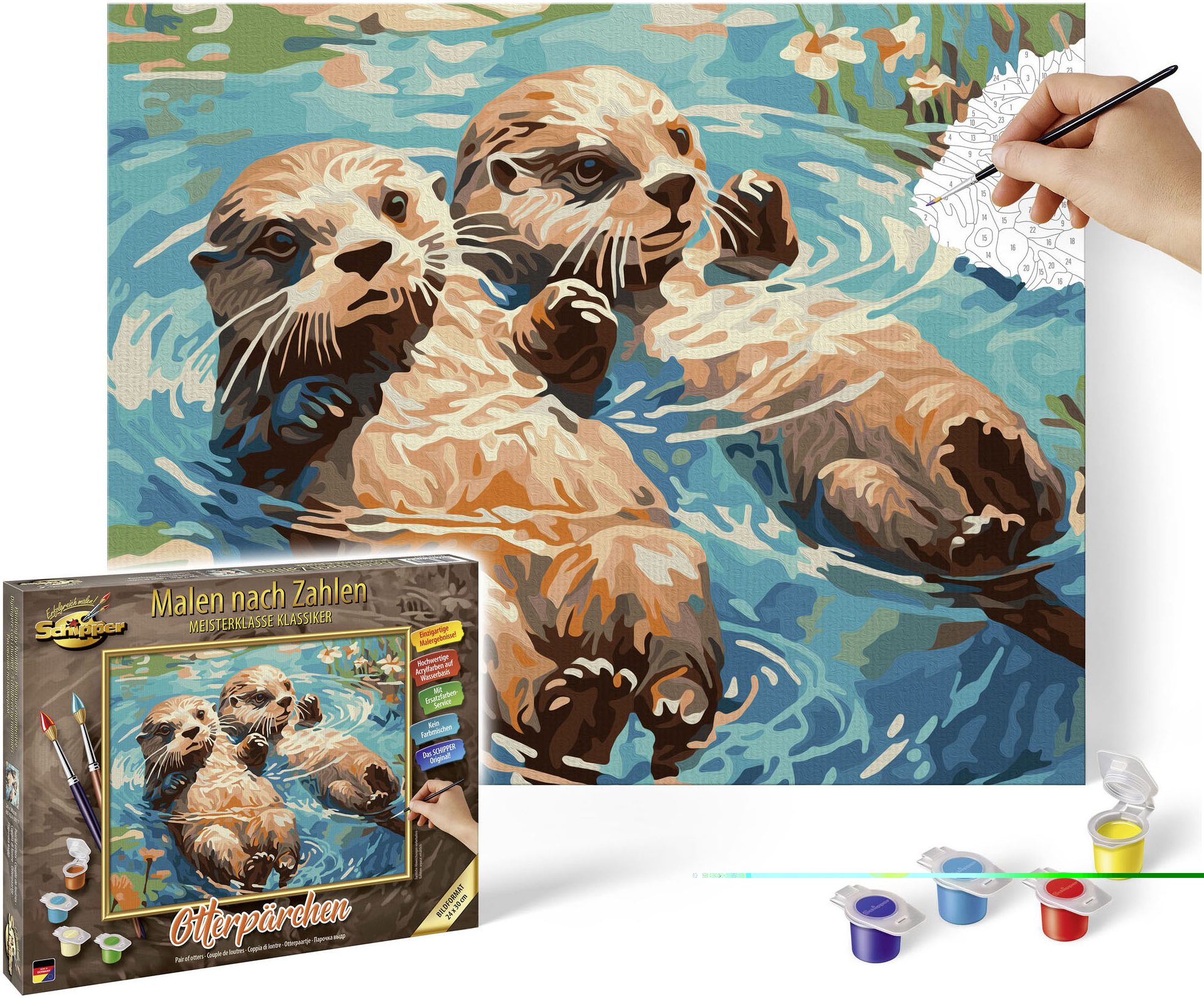 Schipper Malen nach Zahlen »Meisterklasse Klassiker, Otterpärchen«, Made in Germany