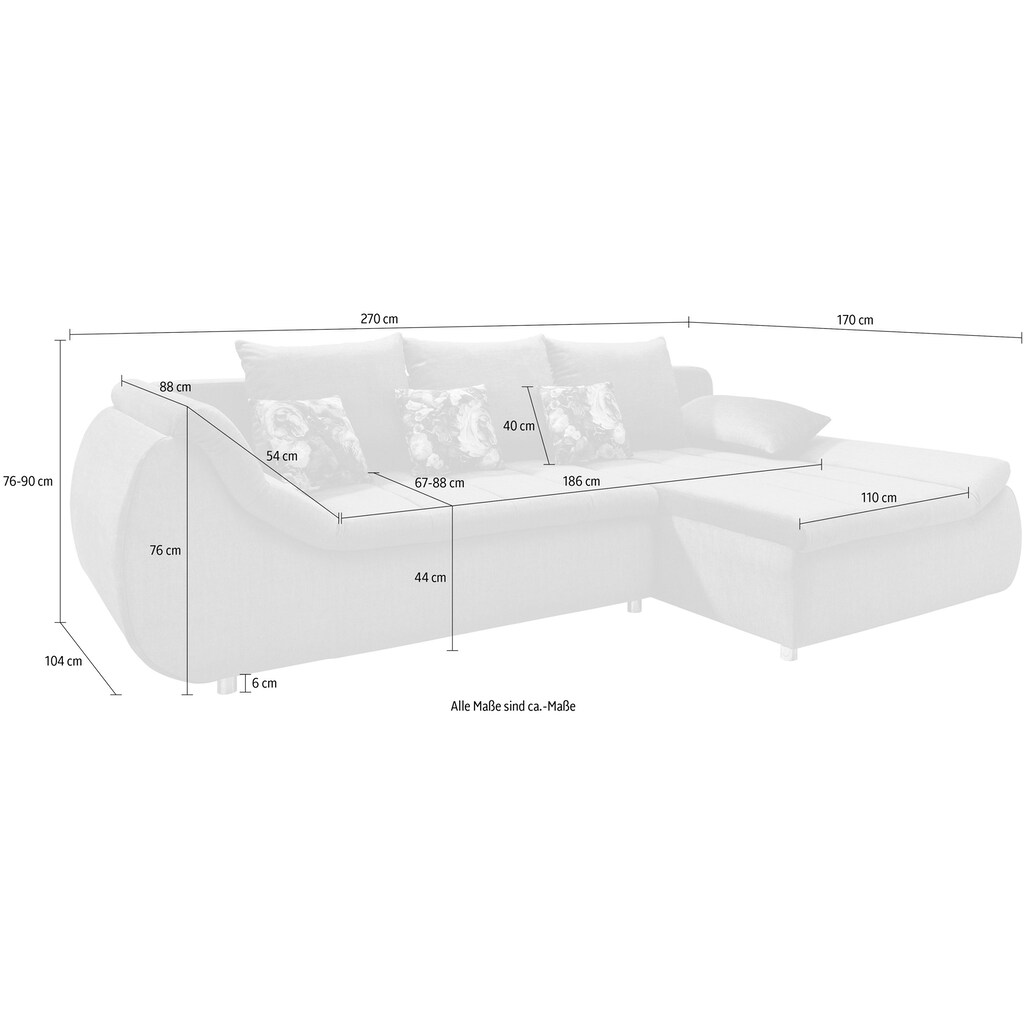 INOSIGN Ecksofa »Imola L-Form«