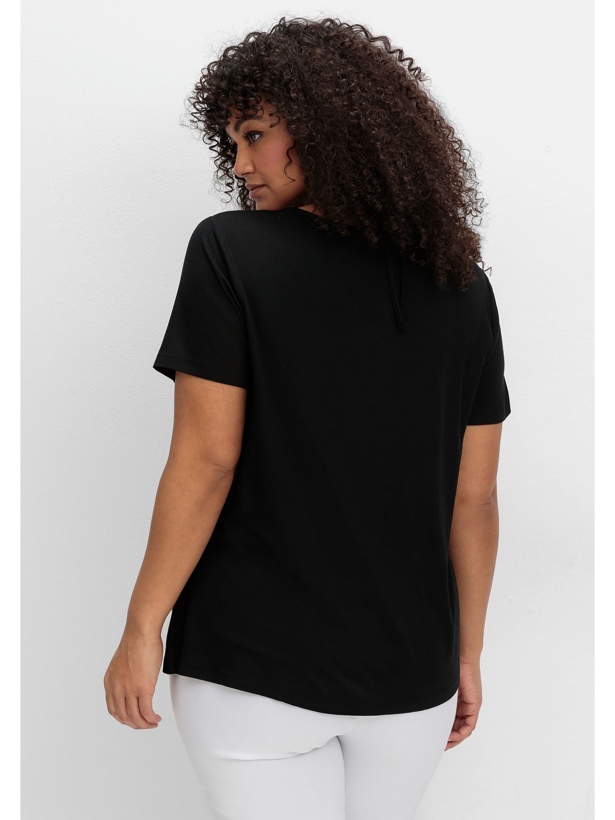 sheego by Joe Browns T-Shirt »Große Größen«, mit Neckholder-Bindeband