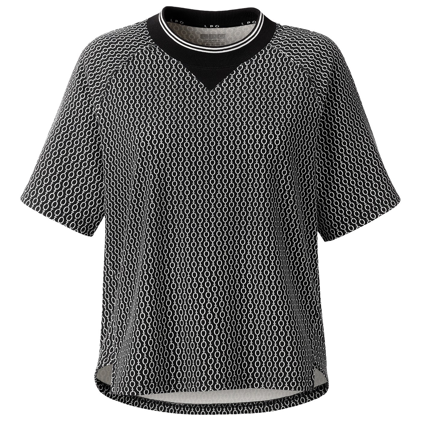 LPO Funktionsshirt »Damen T-Shirt Ophelia« elastischer Rippenkragen mit Streifen, Raglan Ärmel