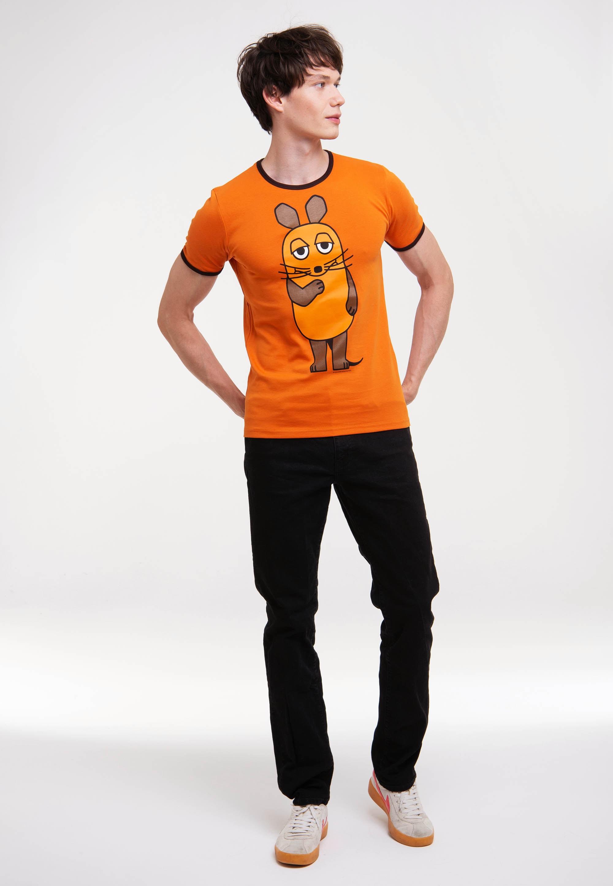 »Die LOGOSHIRT - Die mit Maus«, mit lizenziertem bestellen Sendung T-Shirt ▷ Print BAUR | der Maus