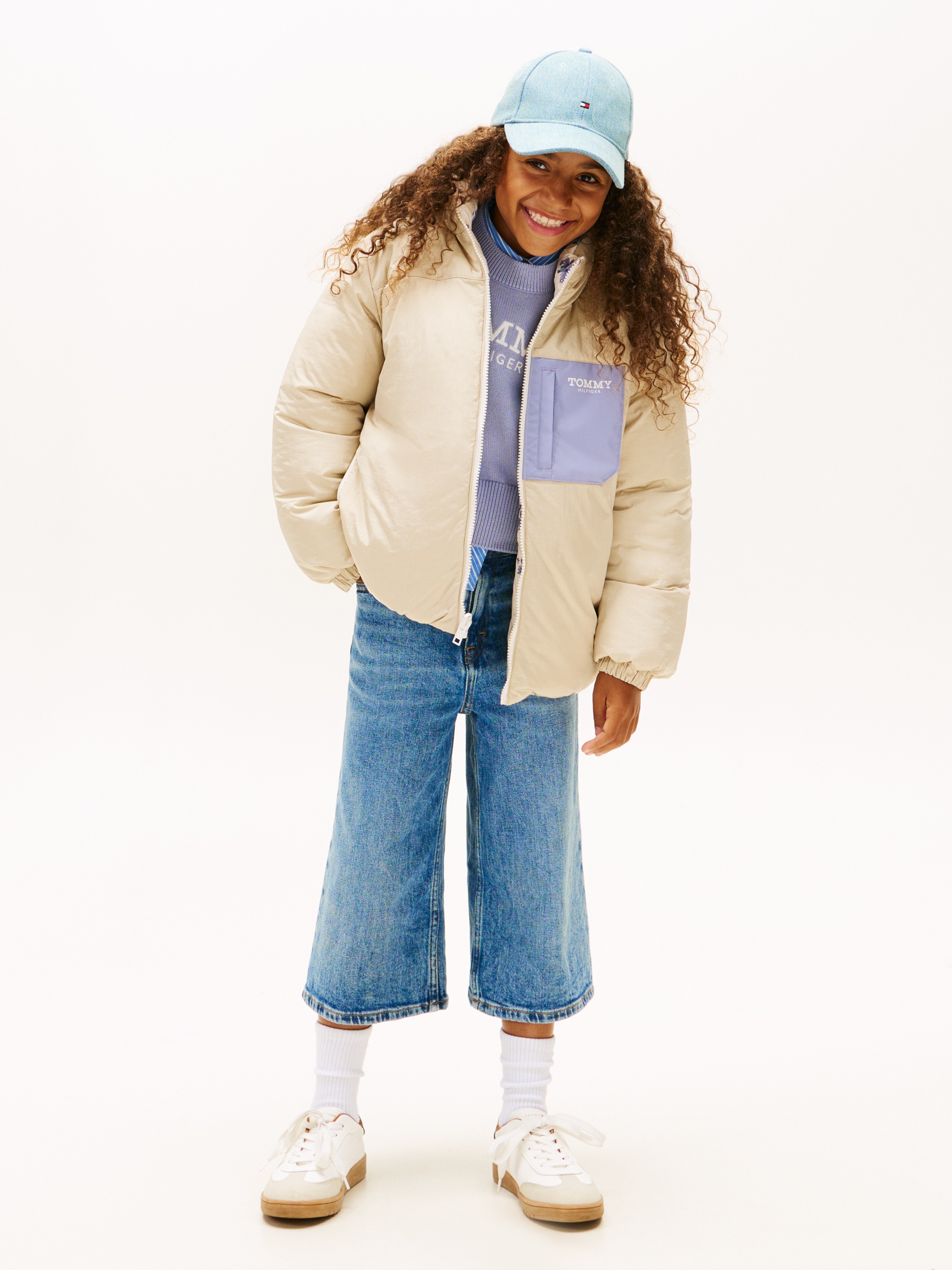 Tommy Hilfiger Wendejacke »FLOWER AOP REVERSIBLE PUFFER« ohne Kapuze Regular fit, Kinder bis 16 Jahre