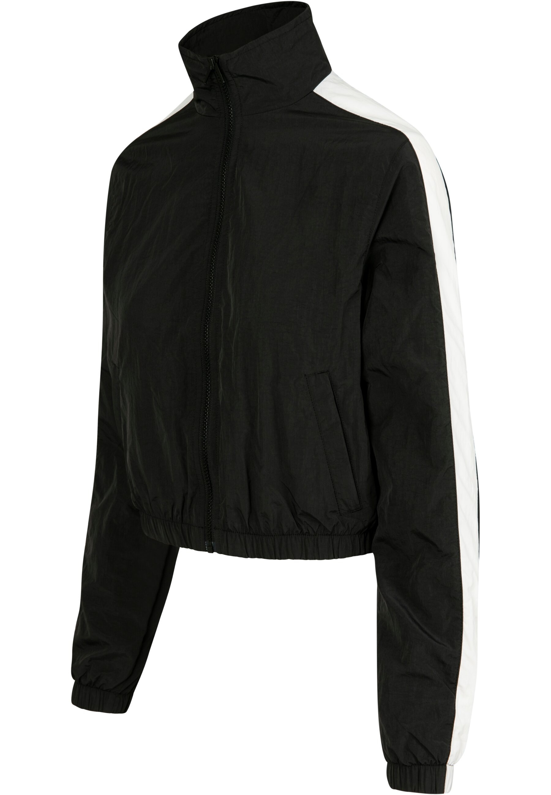 URBAN CLASSICS Allwetterjacke »Urban Classics Damen Ladies Short Striped Crinkle Track Jacket«, (1 St.), ohne Kapuze