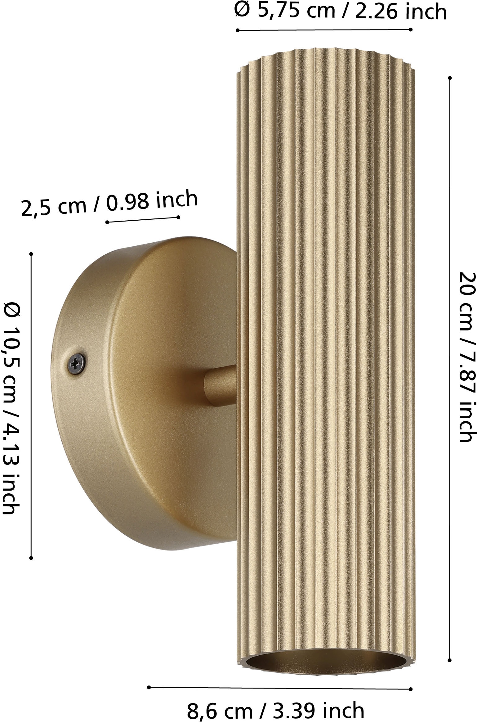 EGLO Wandleuchte »PORTILLO Wandlampe - Alu, Stahl - GU10 - 2X5W - IP20« GU10 1 Stk. Wandstrahler, Wandspot, Wohnzimmer, Flur, L10,5 x H20 x AL8,5 cm