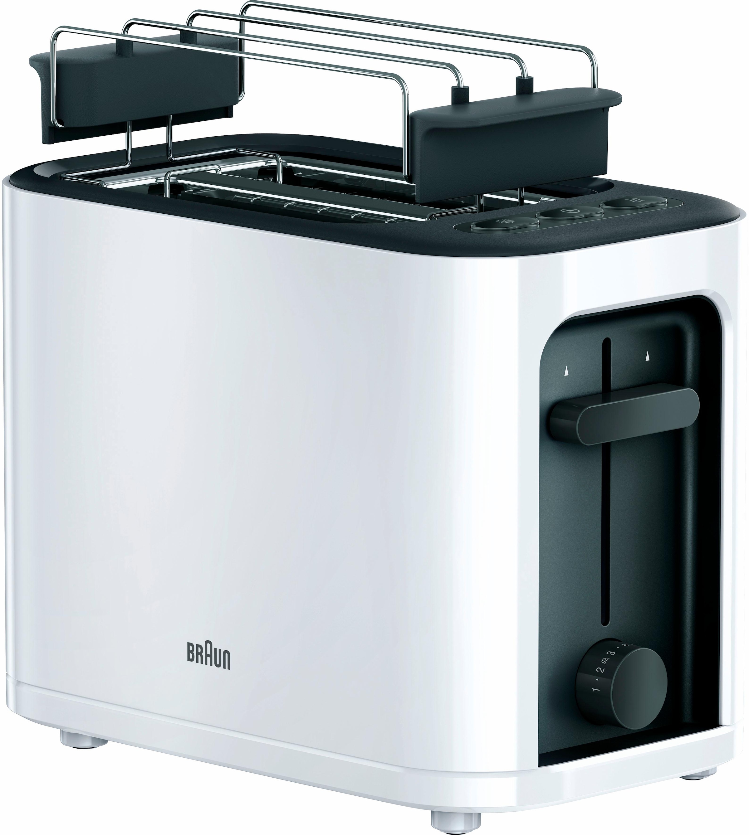 Braun Toaster "HT 3010 WH", 2 kurze Schlitze, für 2 Scheiben, 1000 W