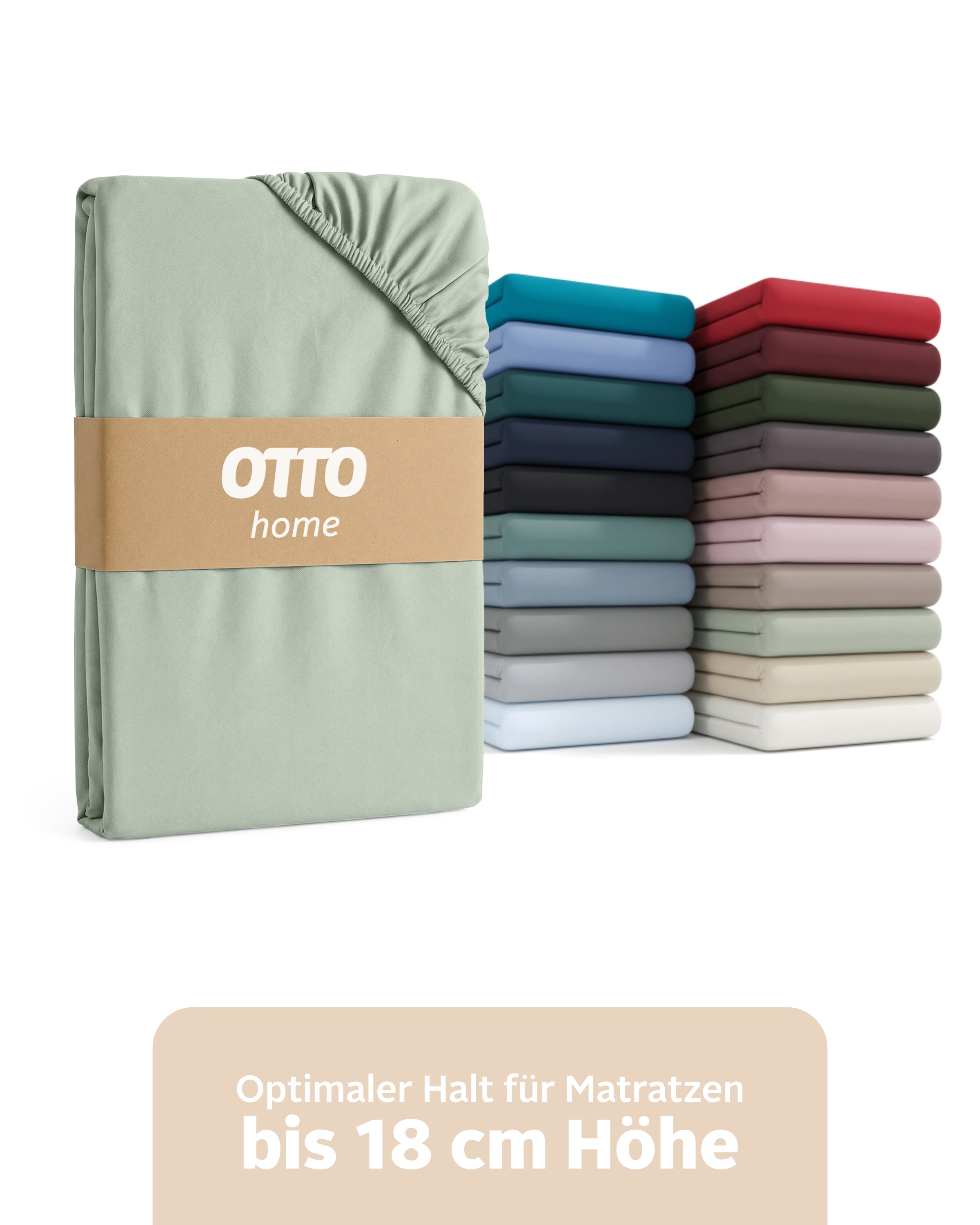 OTTO home "PHYSALIS in BASIC und PREMIUM Qualität, 100% Baumwolle" für Matratzen bis 18 cm Höhe, Bettlaken, Spannbetttuch, pflegeleicht