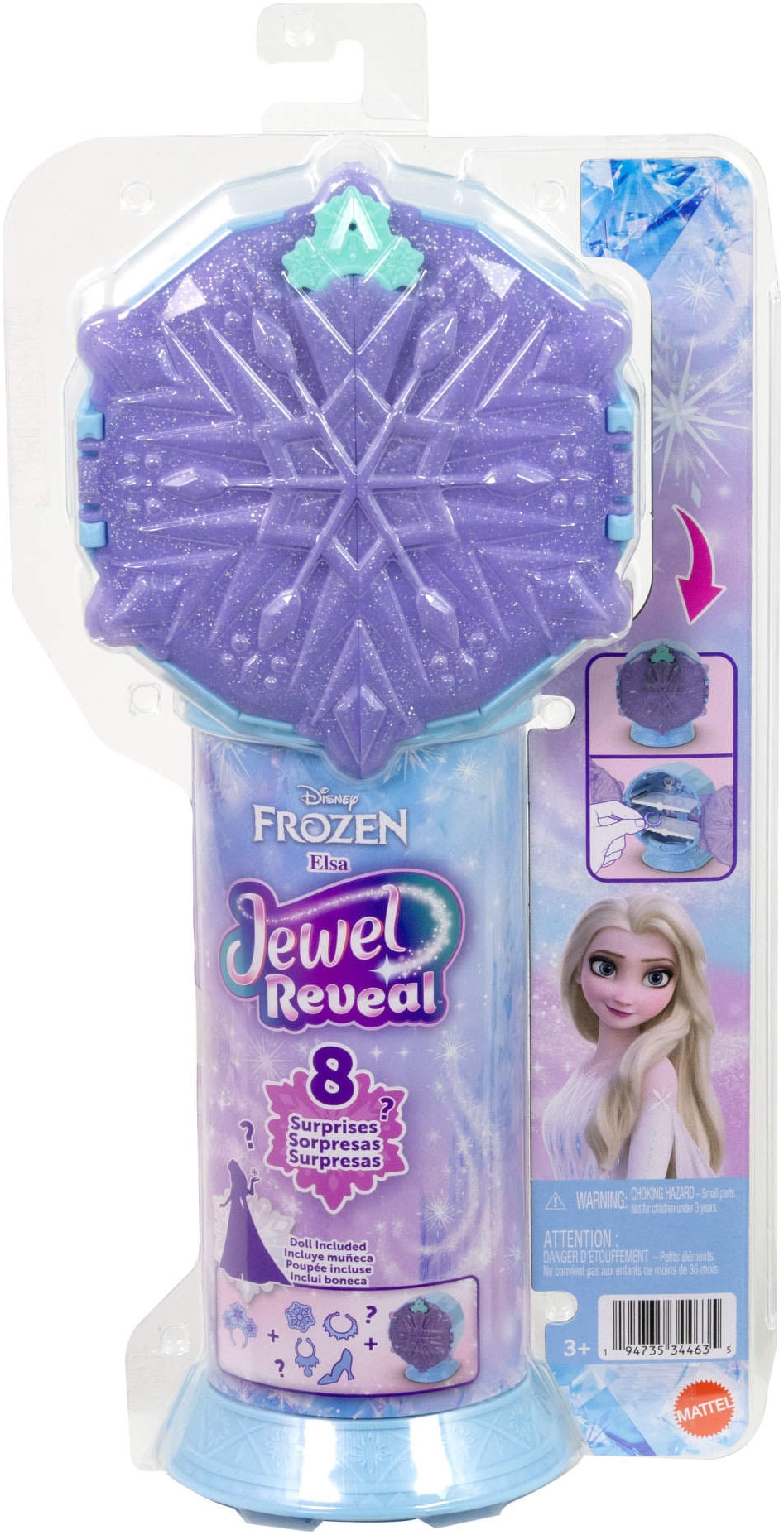 Mattel® Anziehpuppe »Disney Die Eiskönigin, Juwel Reveal Elsa«
