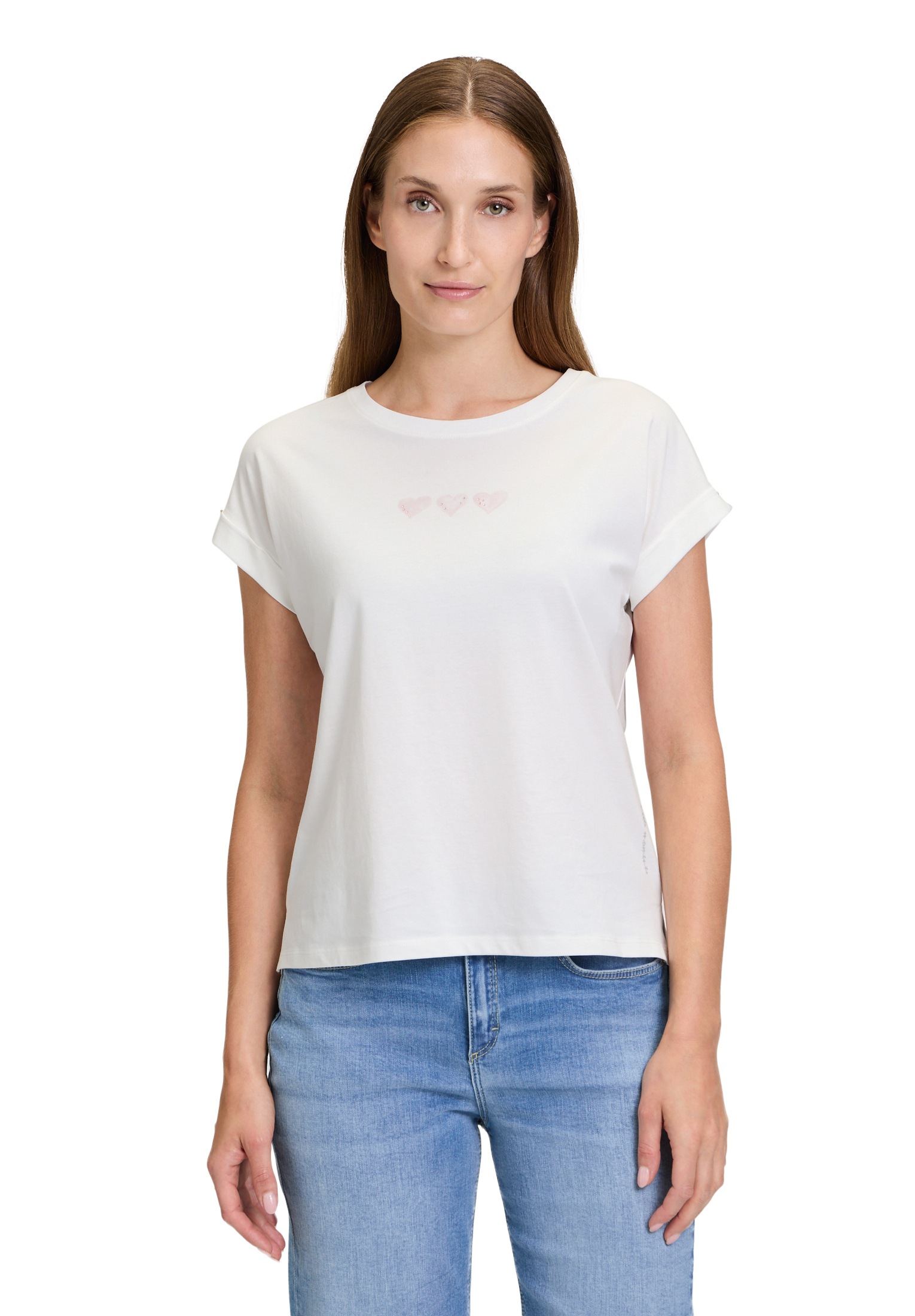 Cartoon Kurzarmshirt "Cartoon Damen Printshirt mit Ärmelaufschlag", (1 tlg. günstig online kaufen