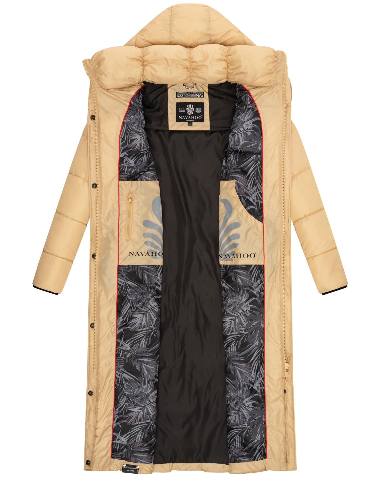 Navahoo Steppmantel »Waffelchen«, Fashion Wintermantel mit Gehschlitzen und  Kapuze für kaufen | BAUR