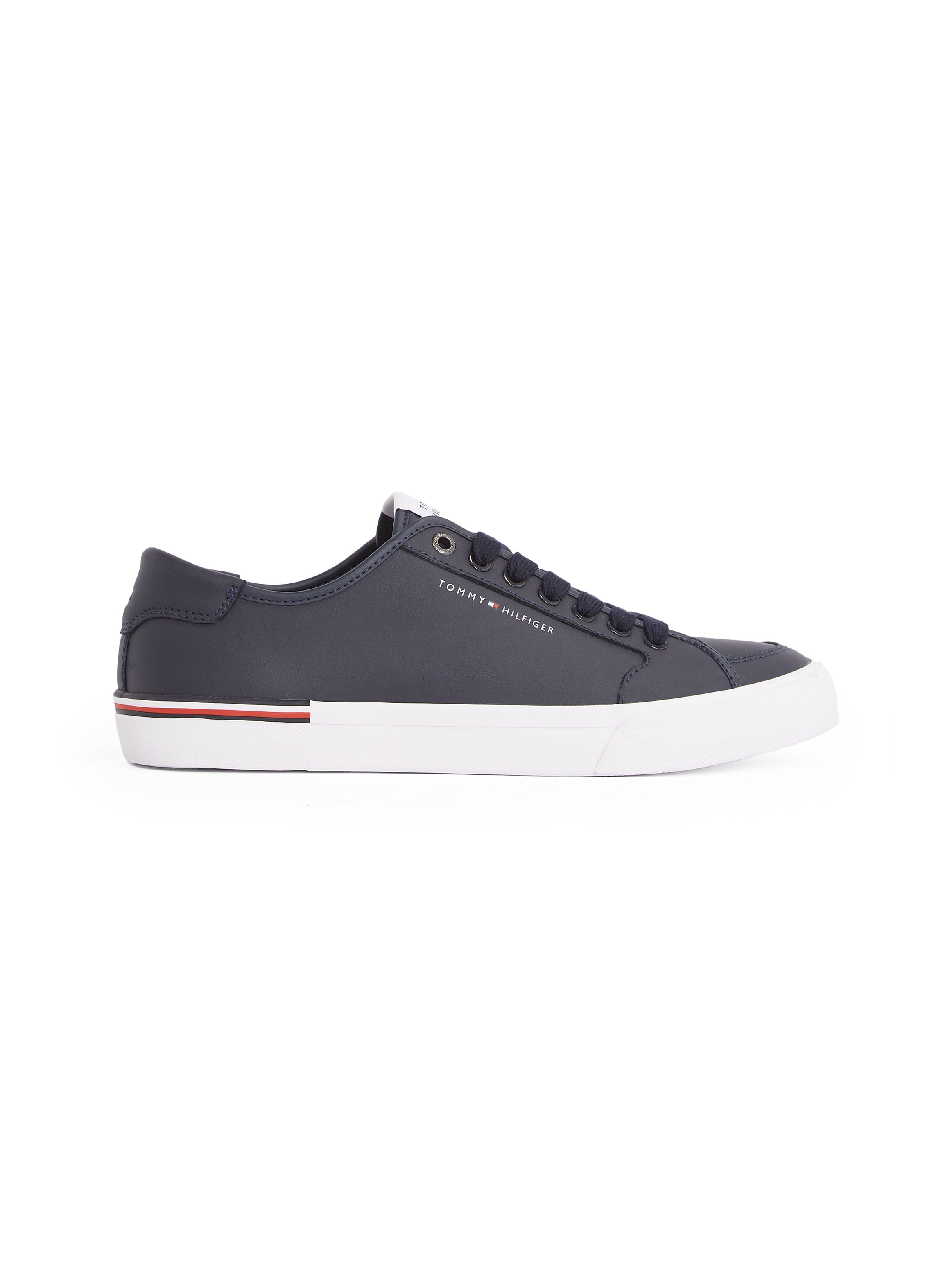 Tommy Hilfiger Sneaker »CORE CORPORATE VULC LEATHER«, Freizeitschuh, Halbschuh, Schnürer mit Logoschriftzug