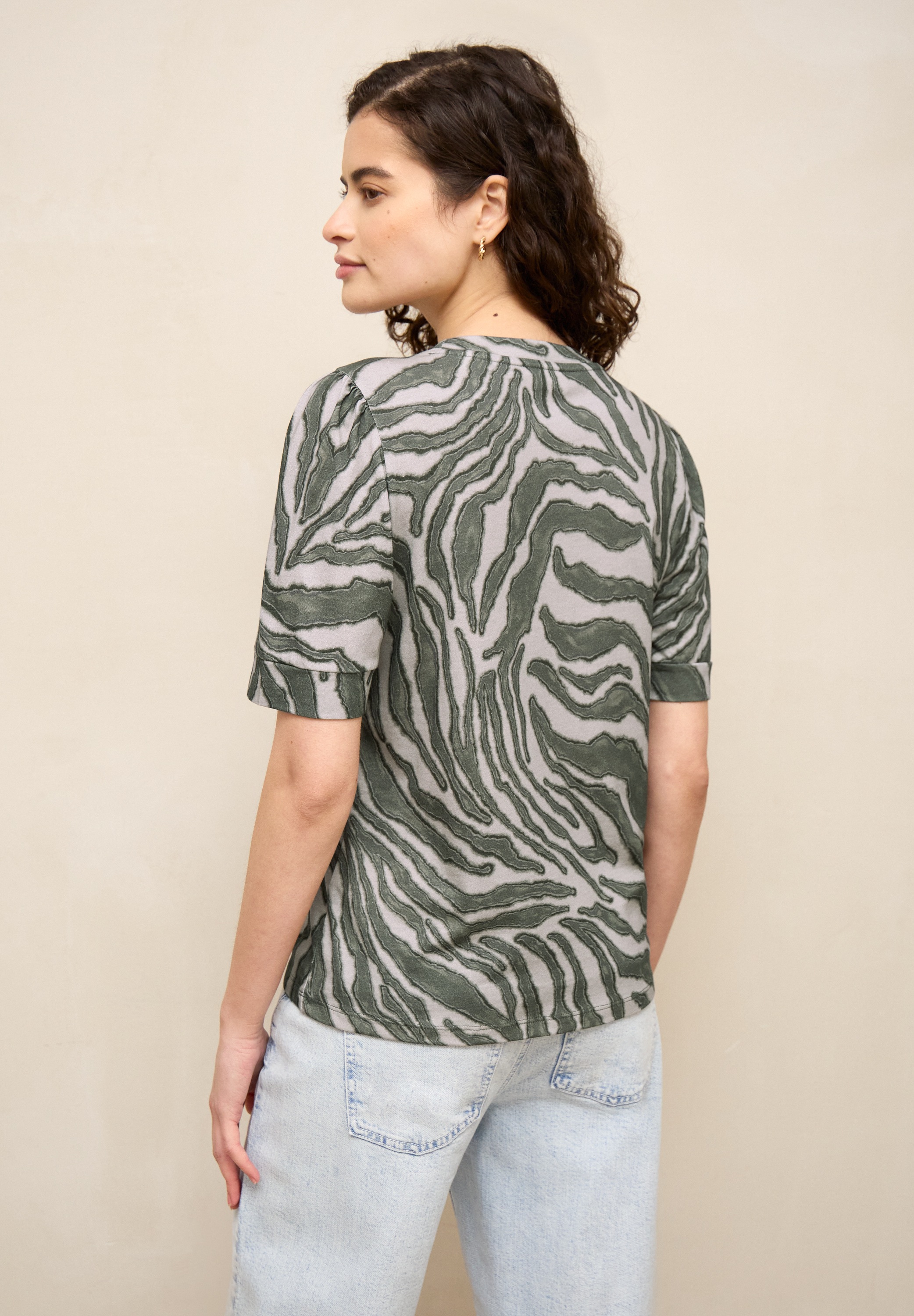 STREET ONE STUDIO T-Shirt mit Zebra-Print günstig online kaufen