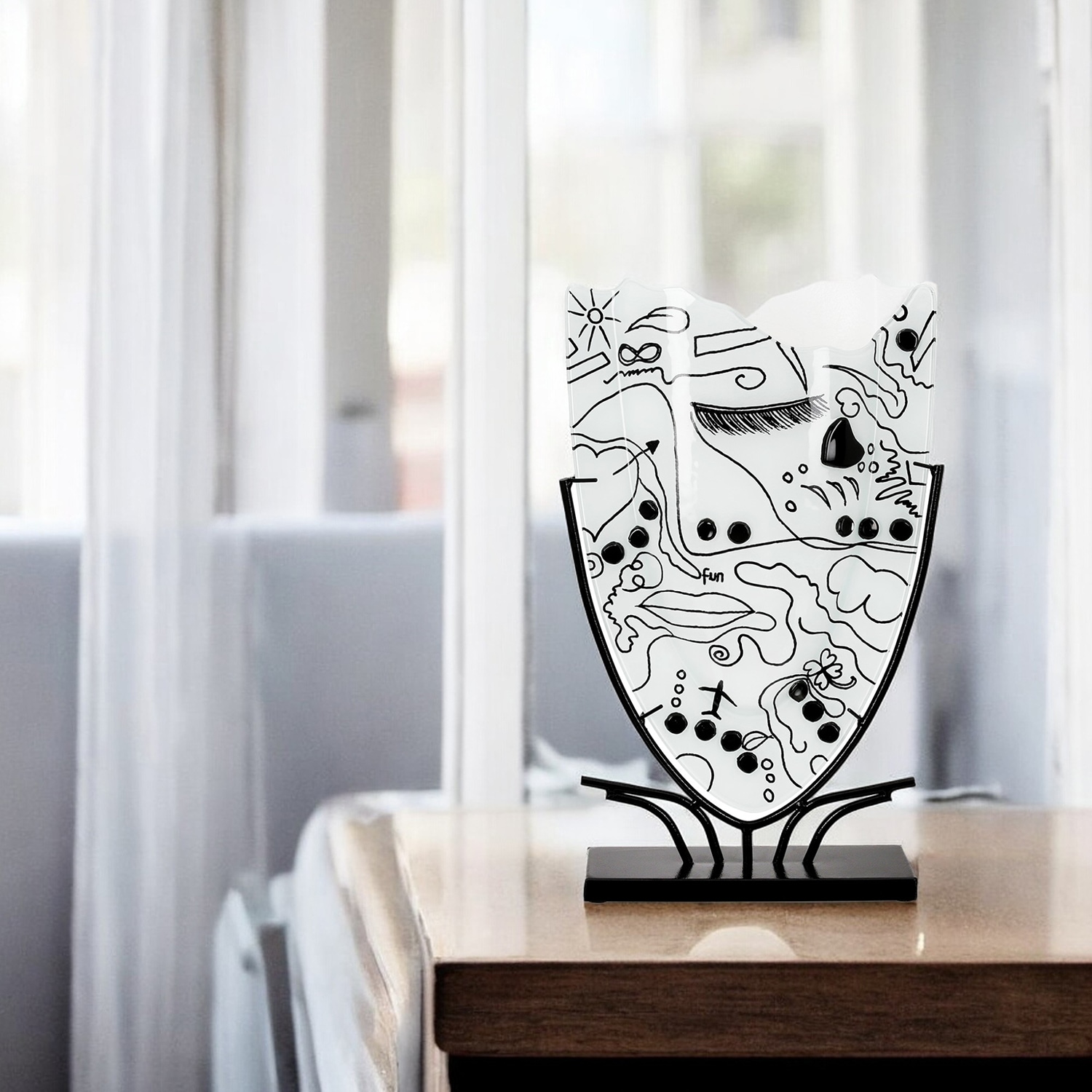 Casablanca by Gilde Bodenvase »Vase Modern Art weiß H.49 cm«, (1 St.)