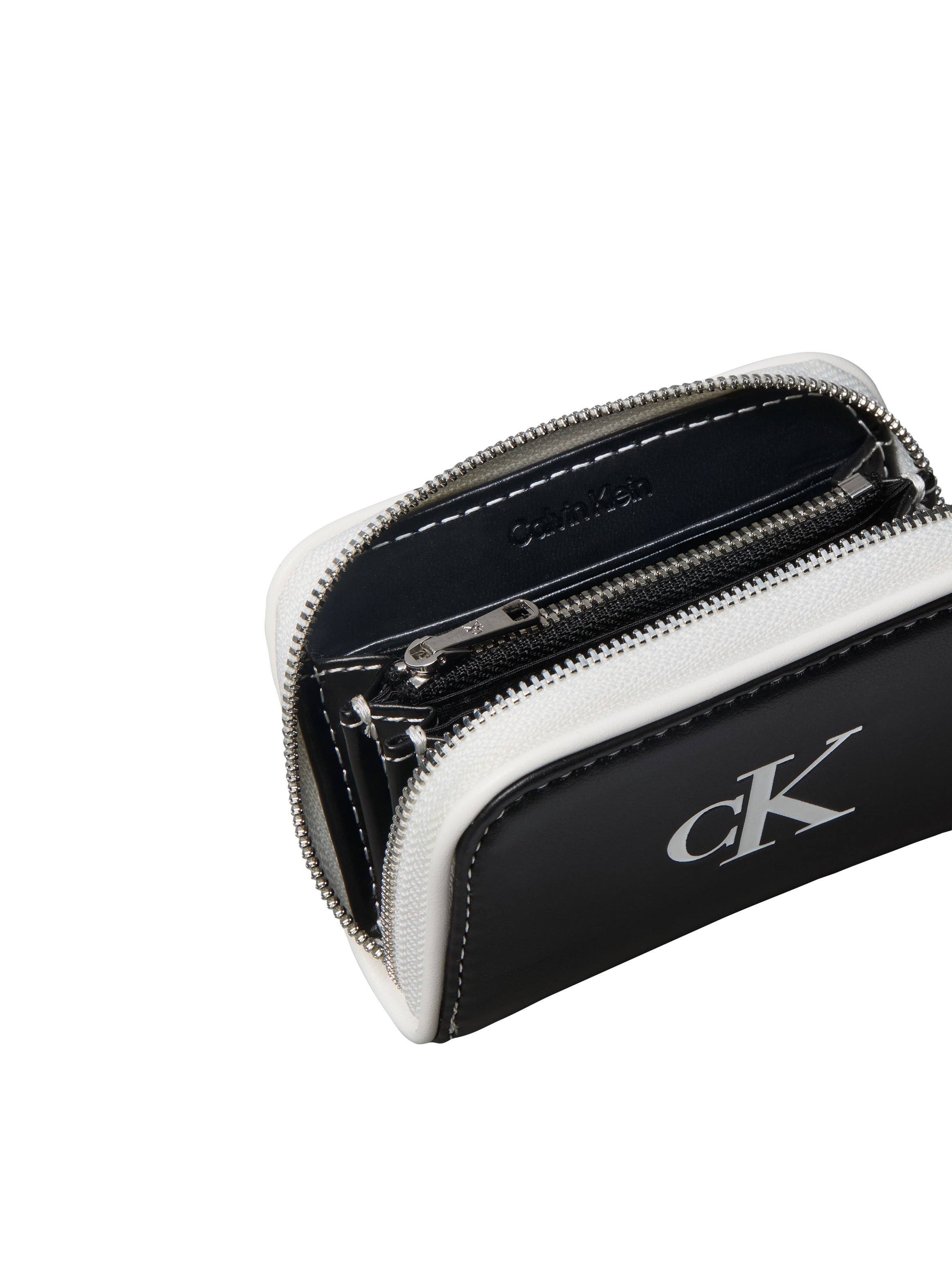 Calvin Klein Geldbörse »CONTRAST CK MEDIUM ZIP AROUND« Geldbeutel, Portemonnaie, Money Pocket mit Reißverschluss