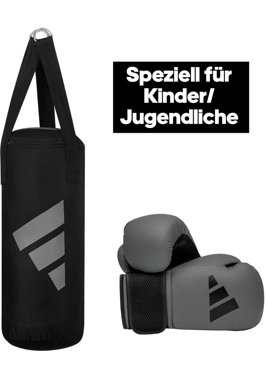 Boxsack "Youth Boxing Kit", B/H/L: 20cm x 53cm x 20cm, schwarz, ADIDAS PERFORMANCE, Boxsäcke