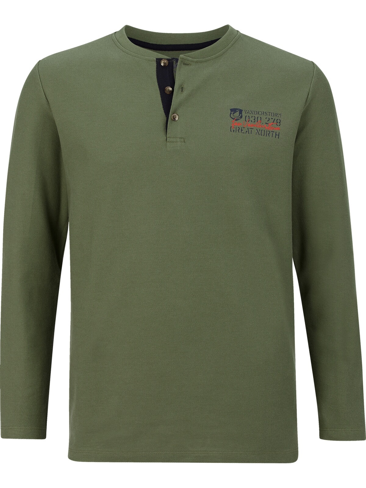 Jan Vanderstorm Langarm-Poloshirt »Langarmshirt IVOR«