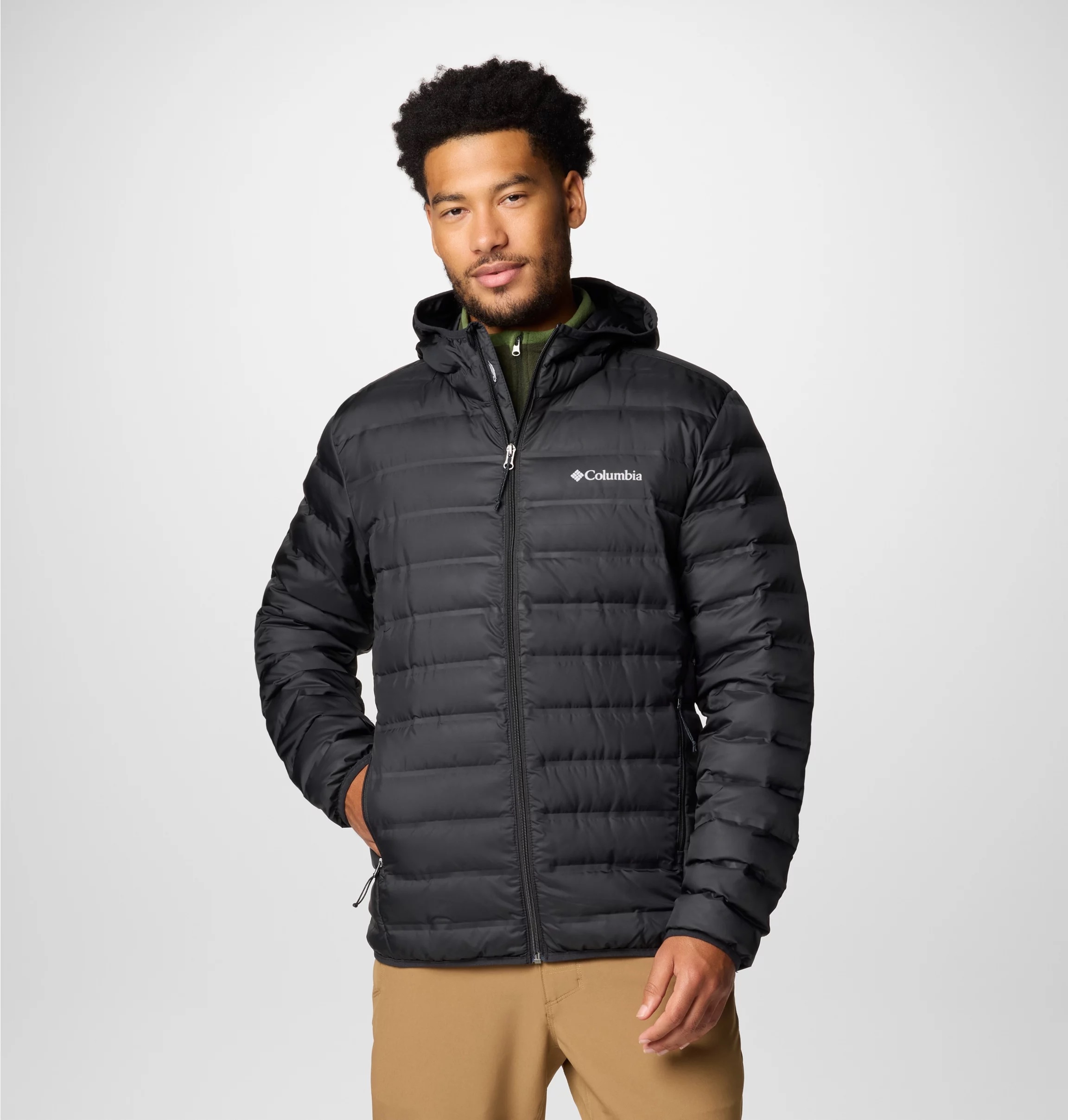 Columbia Daunenjacke "Lake 22 II Down Hooded Jacket" mit Reißverschlusstaschen, wasserabweisend und windabweisend